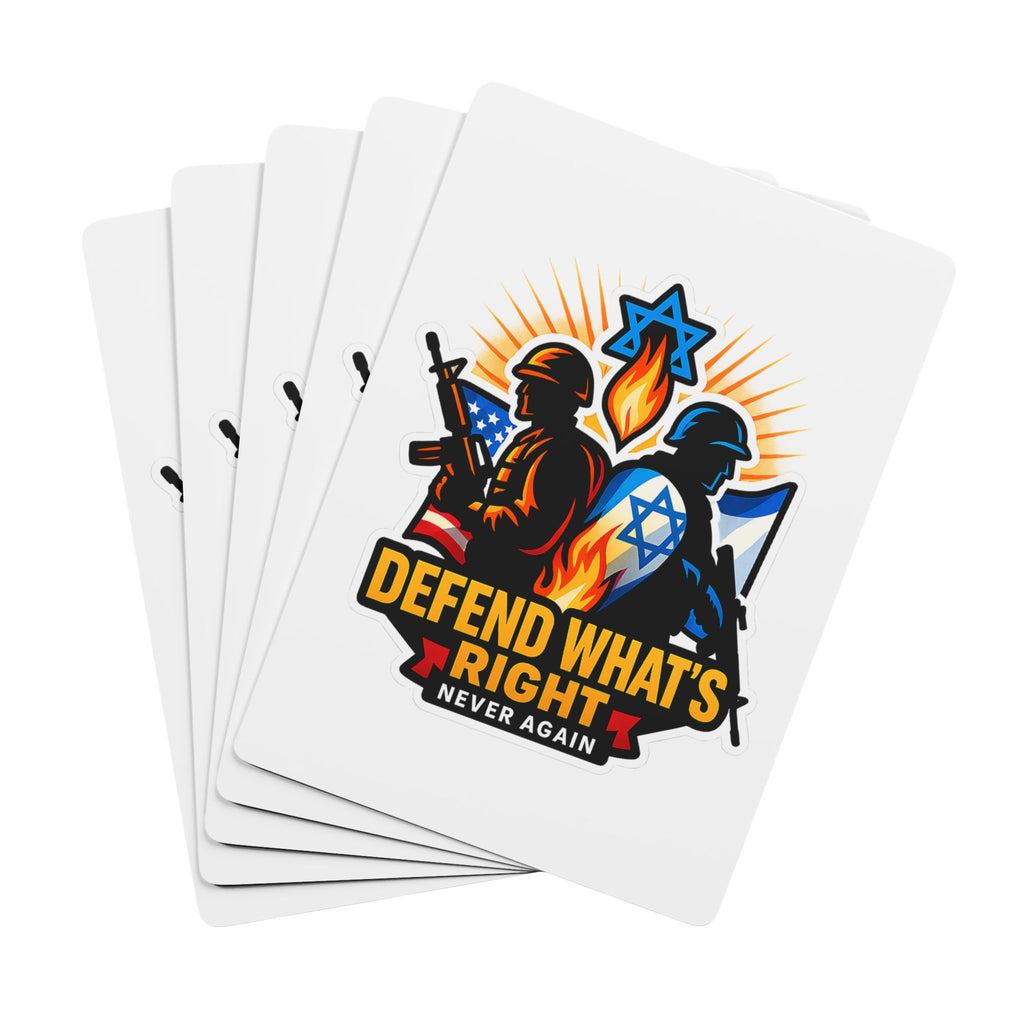 Defend What's Right Poker Playing Cards - American Zionist