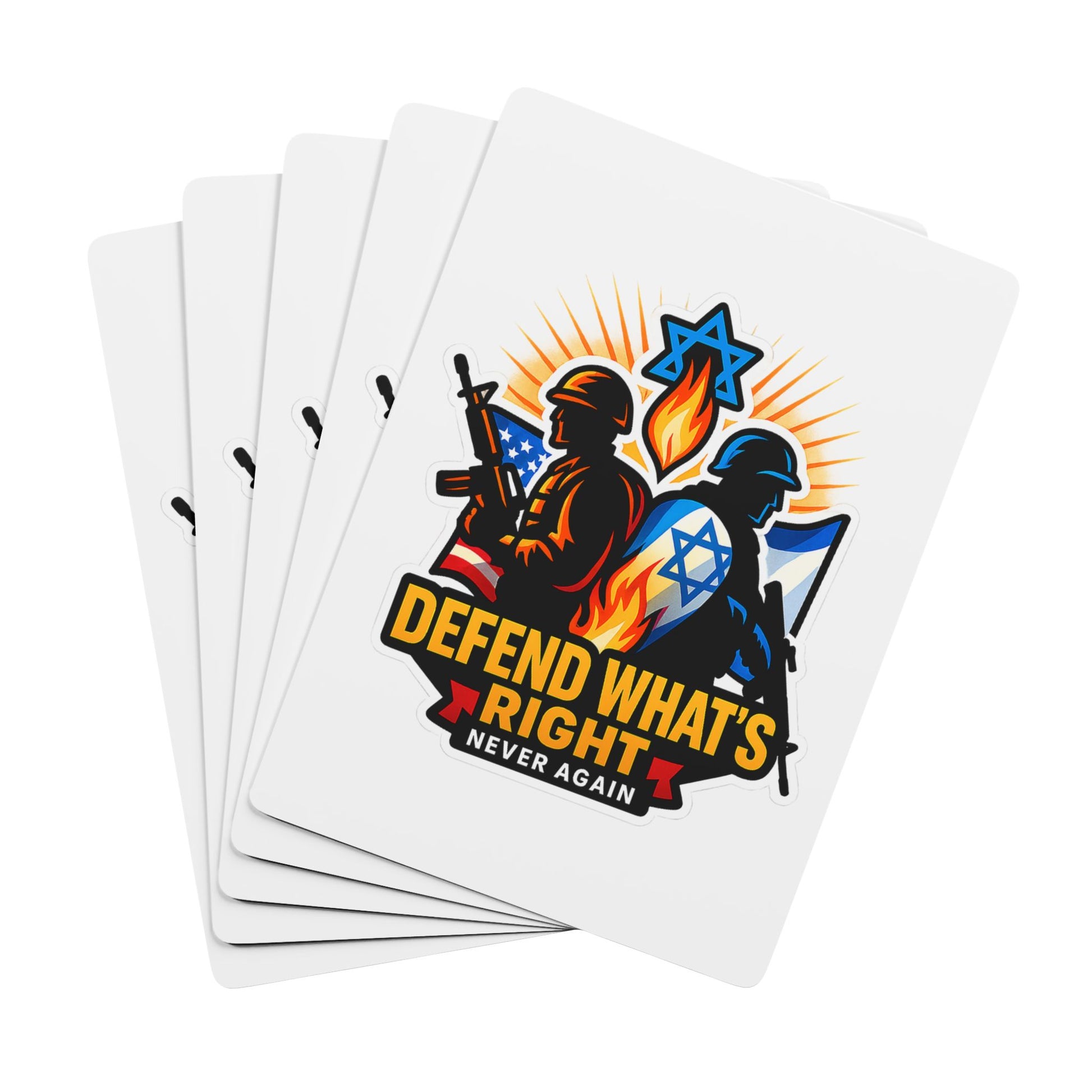 Defend What's Right Poker Playing Cards - American Zionist