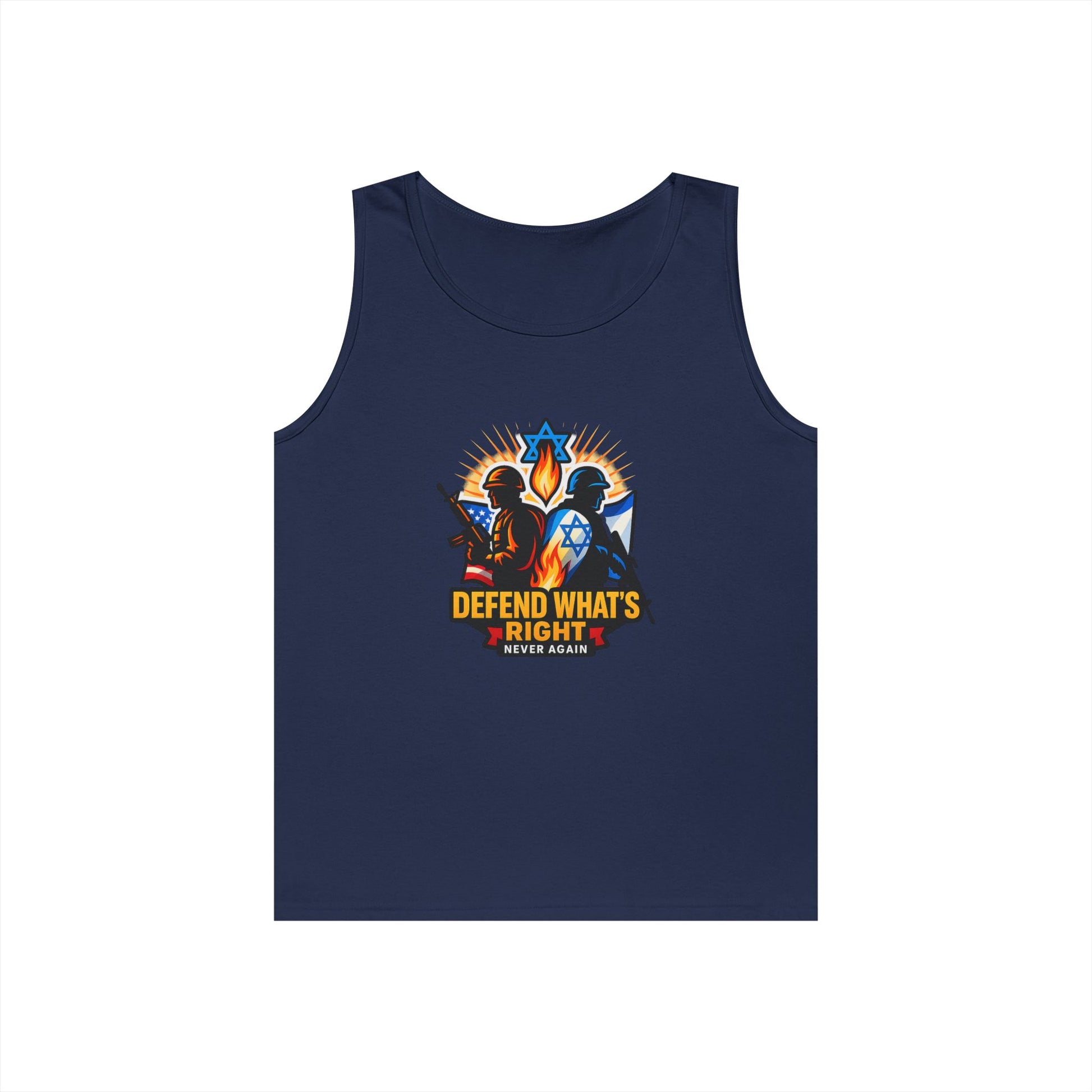 Defend Whats Right Unisex Heavy Cotton Tank Top - American Zionist