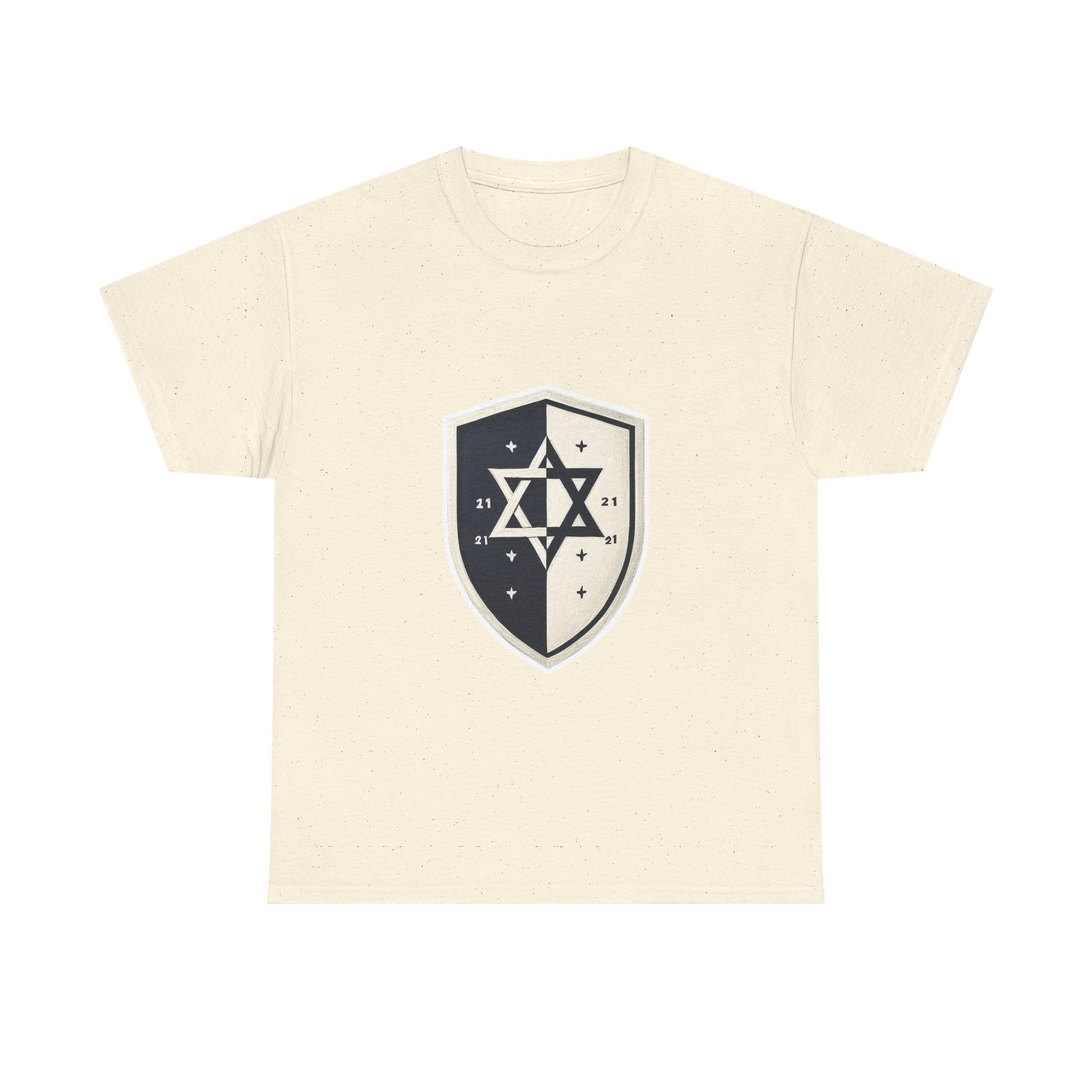 Black and White Shield Unisex Heavy Cotton Tee - American Zionist