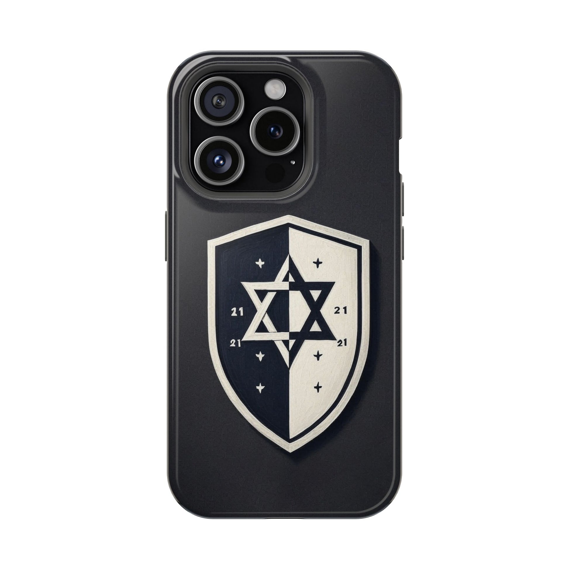 Black and White Shield Magnetic Tough Cases - American Zionist