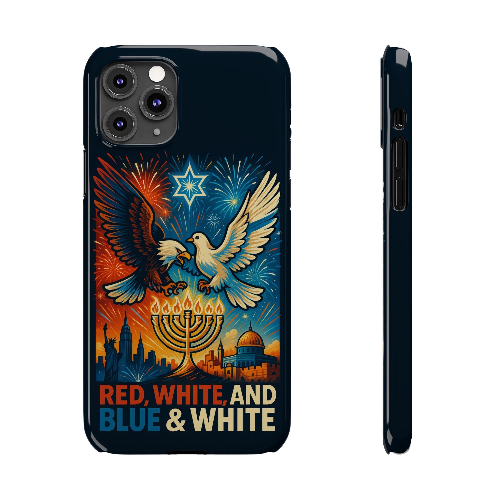 Red White and Blue Slim Phone Cases - American Zionist
