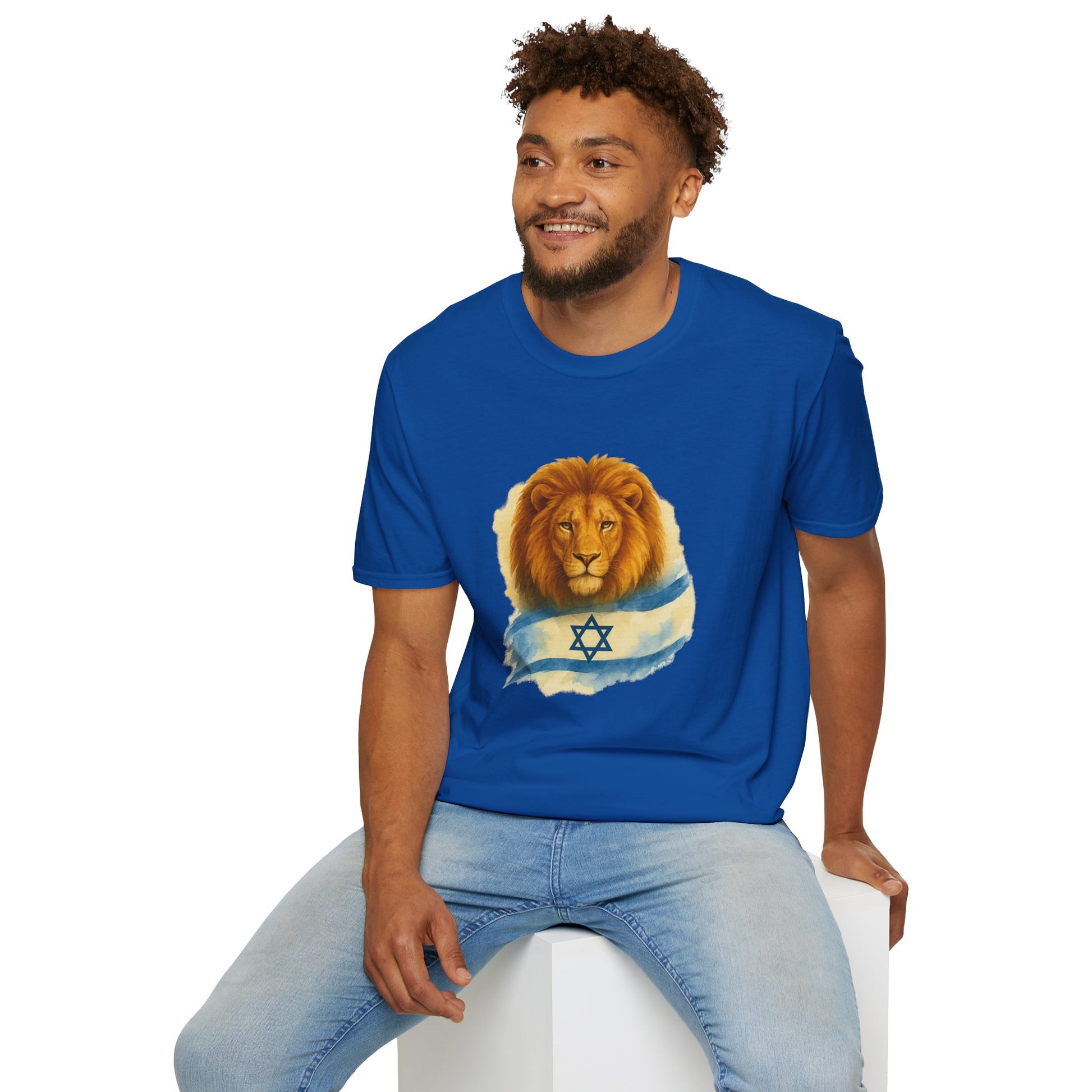 Lion Of Israel Unisex Softstyle T-Shirt - American Zionist