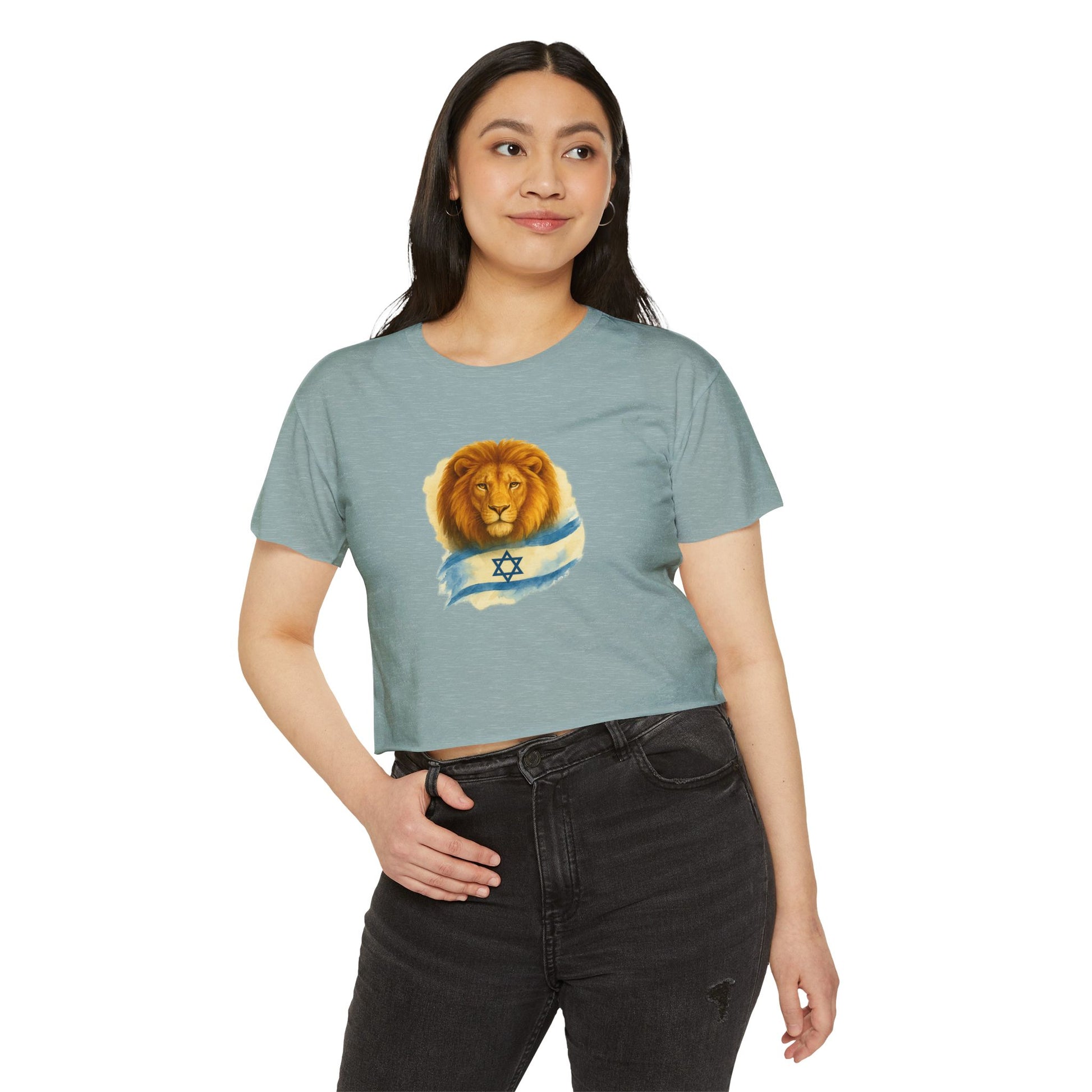 Lion Of Israel Women's Festival Crop Top - American Zionist