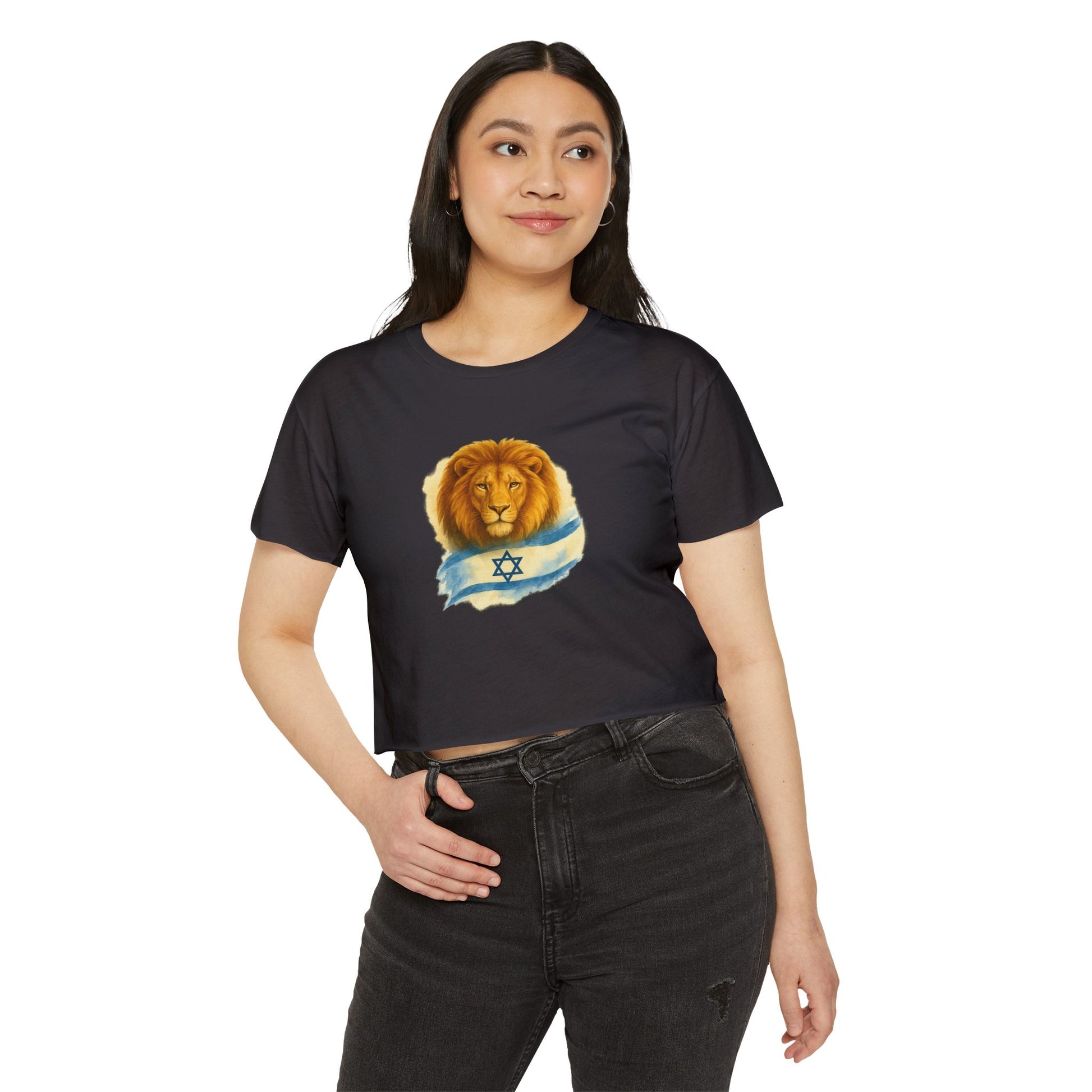 Lion Of Israel Women's Festival Crop Top - American Zionist