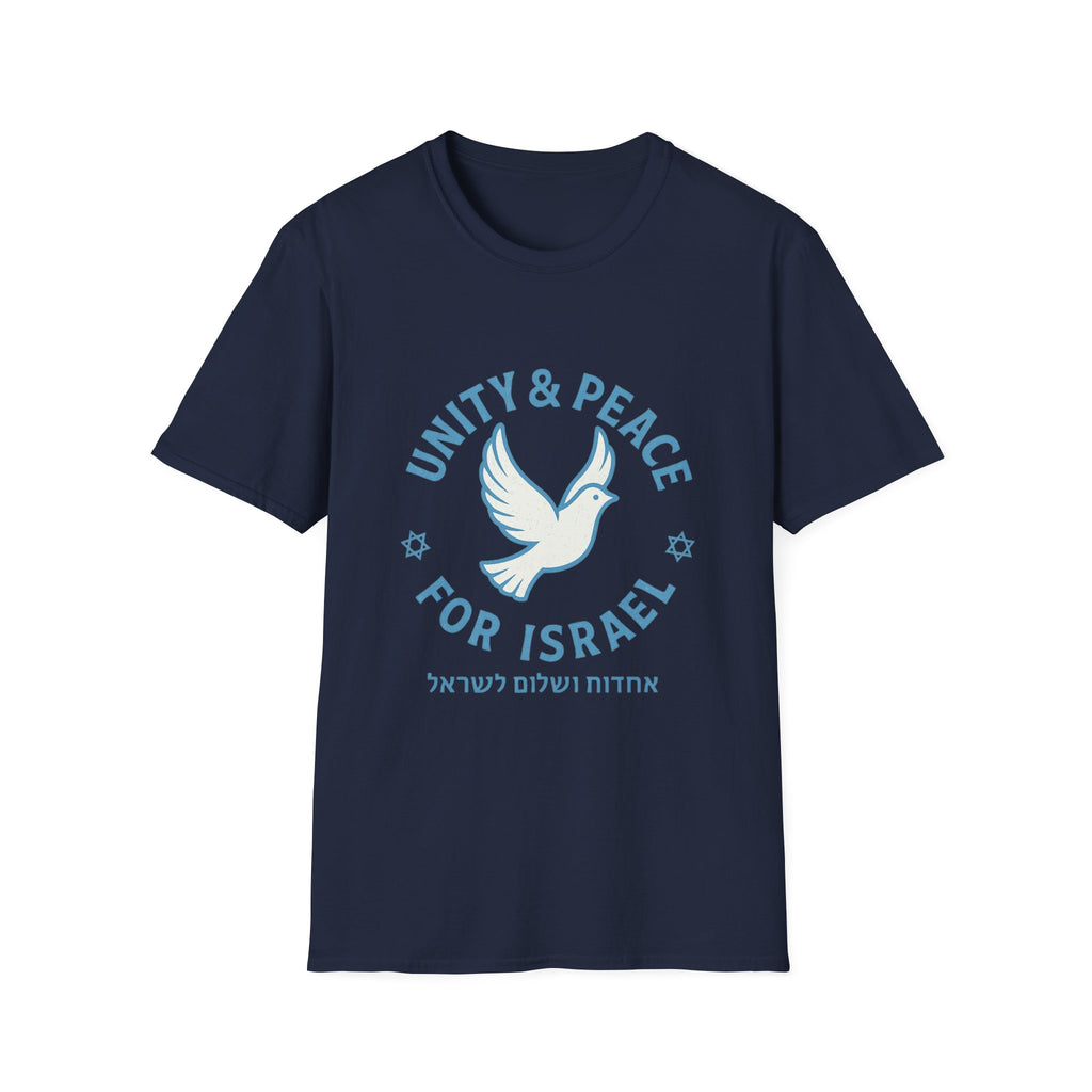 Unity Peace For Israel Unisex Softstyle T-Shirt - American Zionist