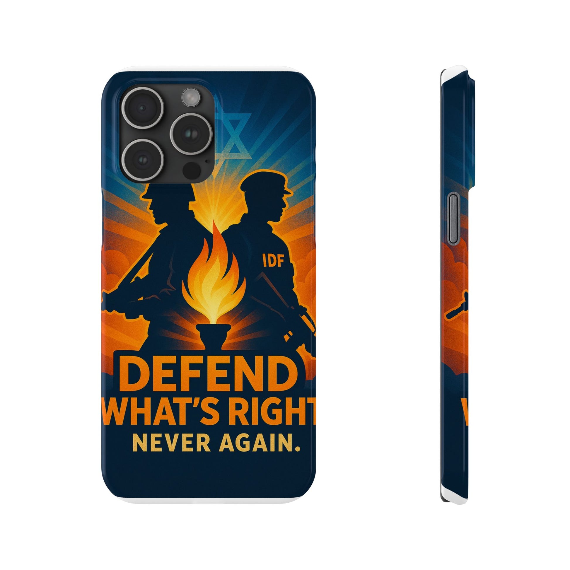 Defend What's Right Slim Phone Cases - American Zionist