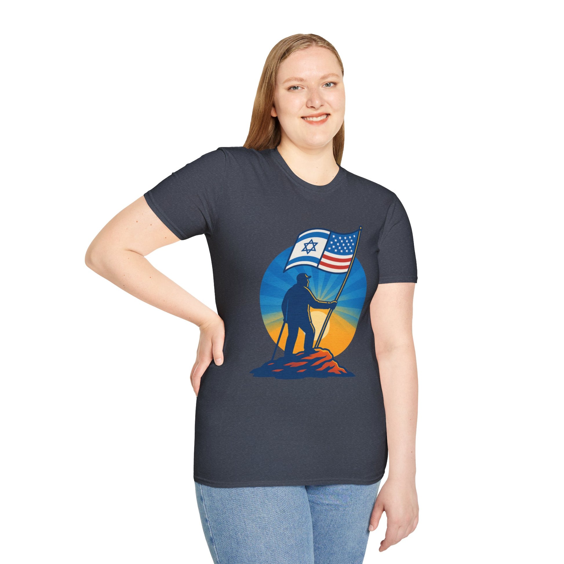 Grandpa Stands Tall Softstyle T-Shirt - American Zionist