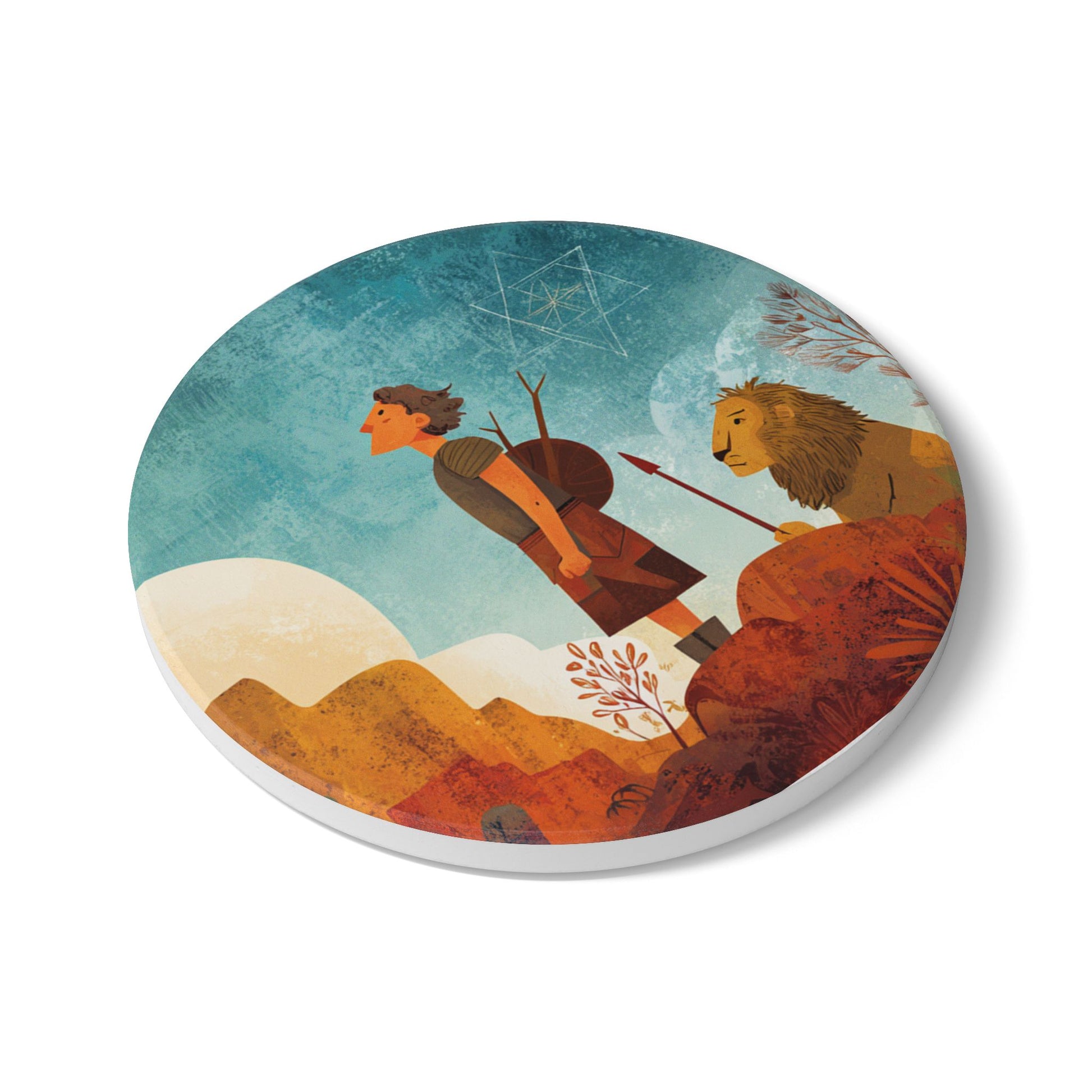 Jerusalem Adventurer Ceramic Coaster - American Zionist