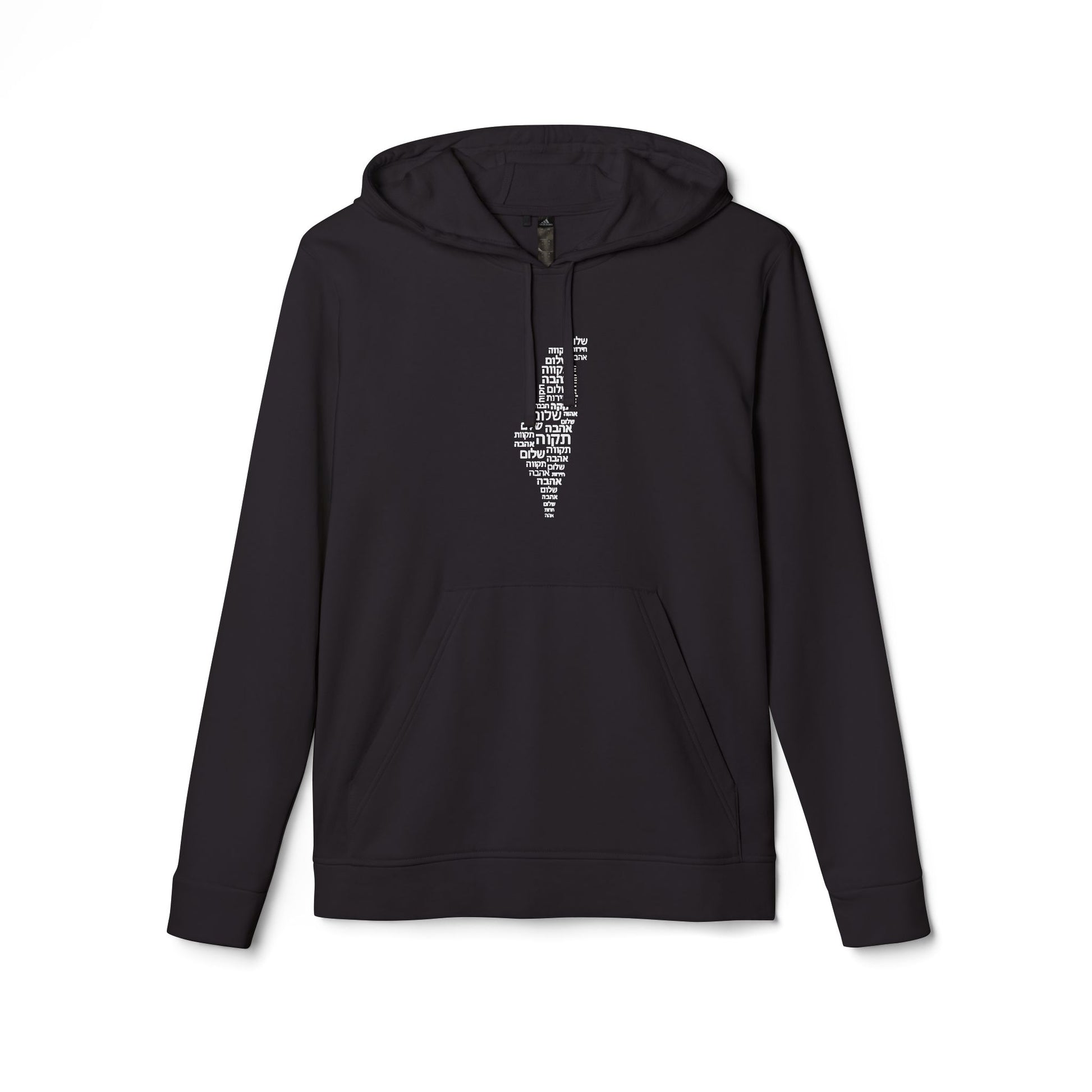 Hebrew Letters Adidas Unisex Fleece Hoodie - American Zionist