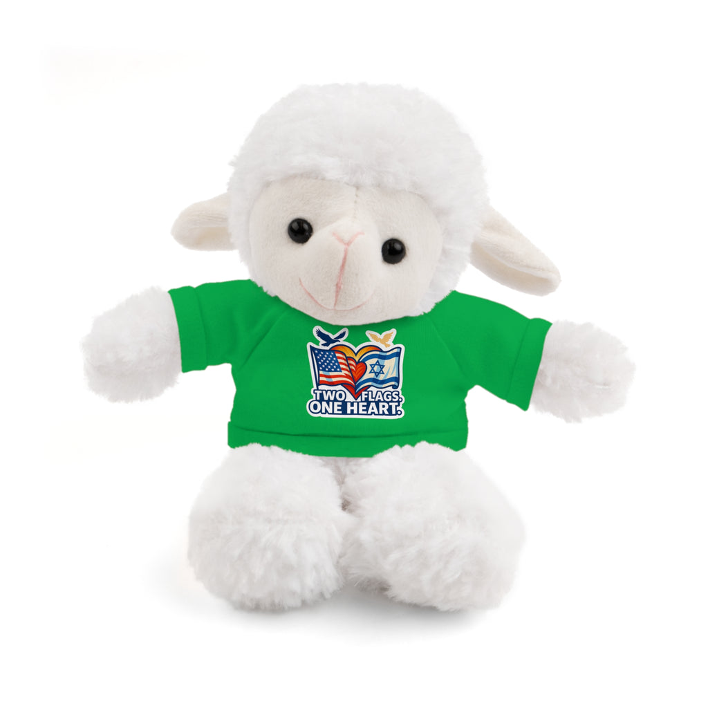 Two Flags. One Heart Stuffed Animals with Tee - American Zionist