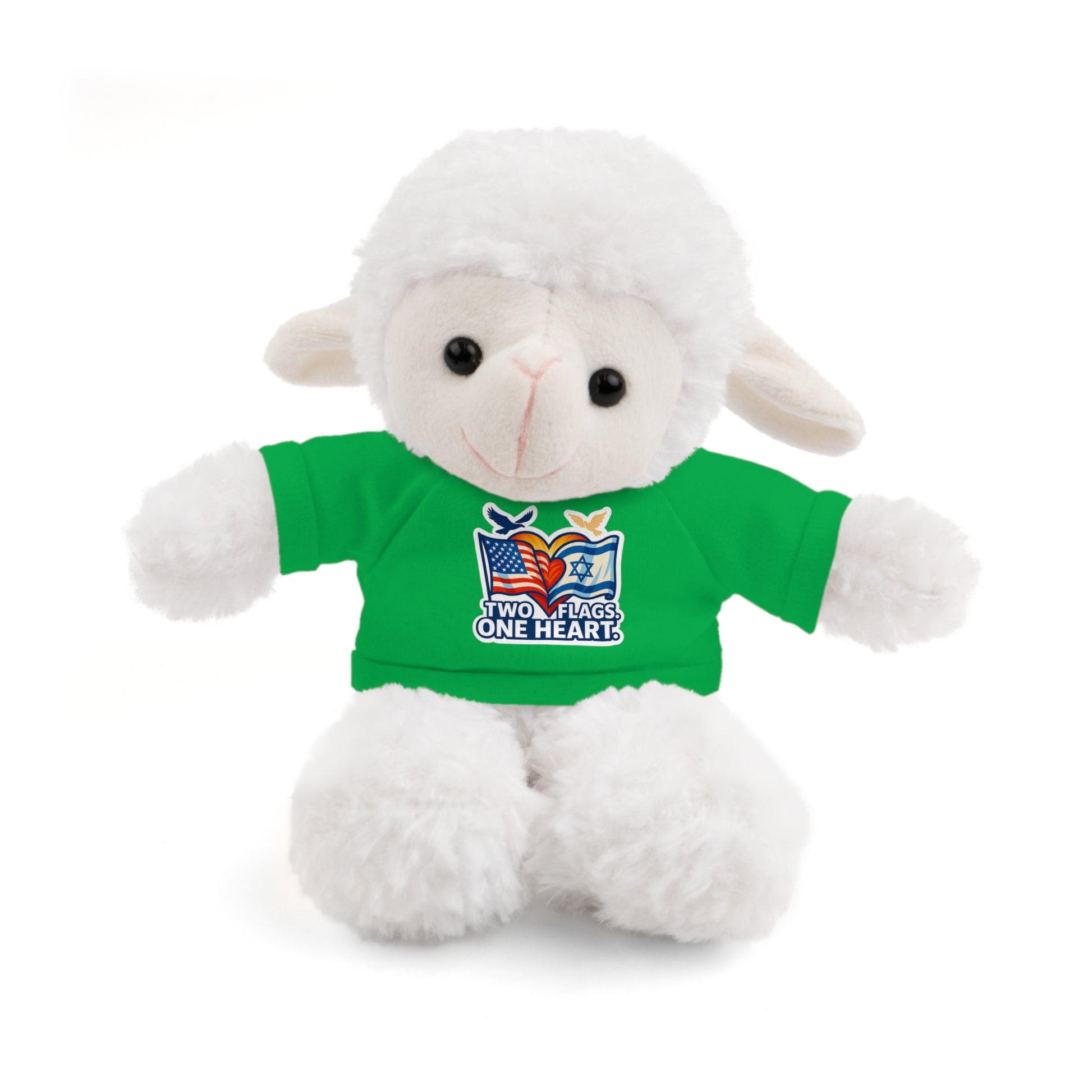 Two Flags. One Heart Stuffed Animals with Tee - American Zionist