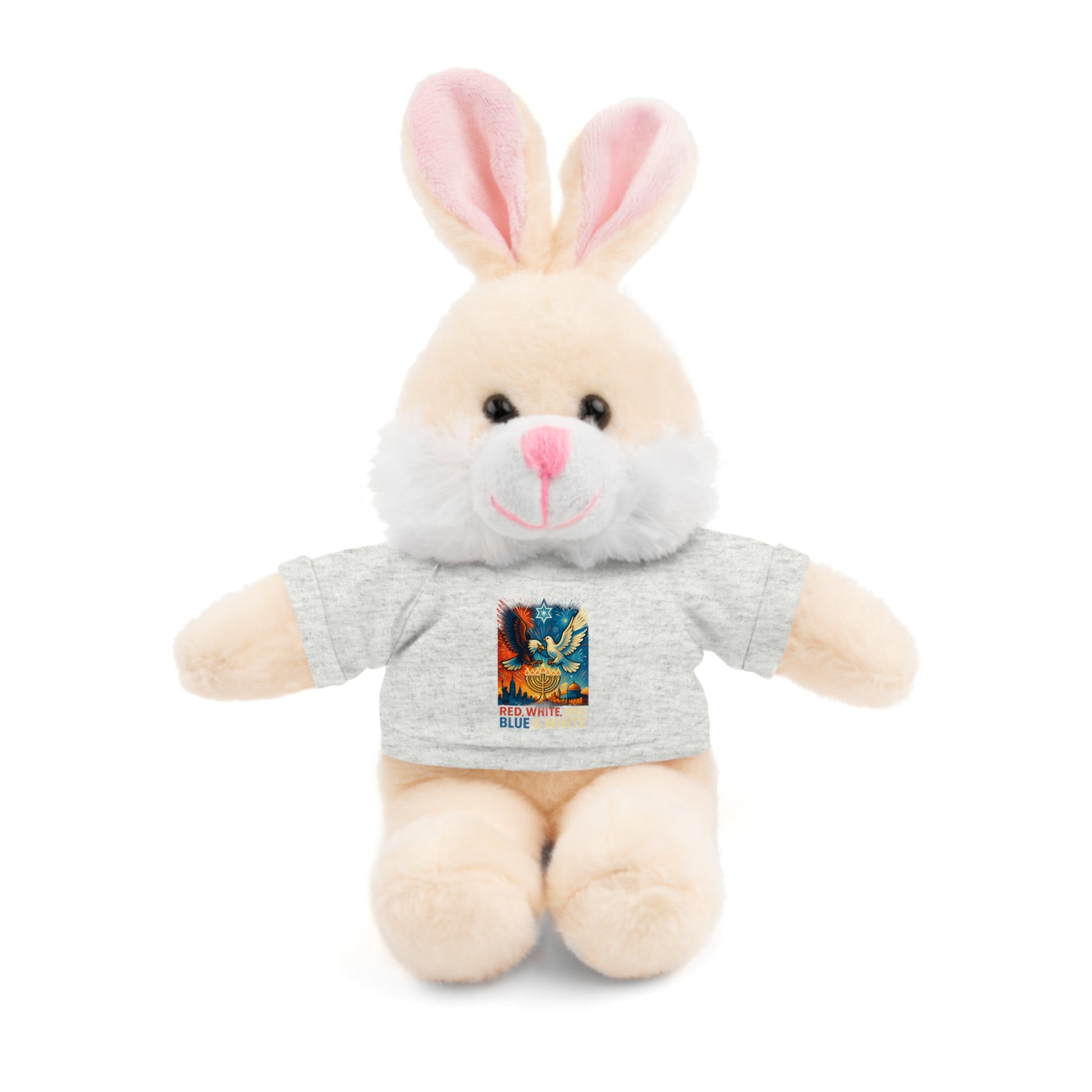 Red White and Blue Stuffed Animals with Tee - American Zionist