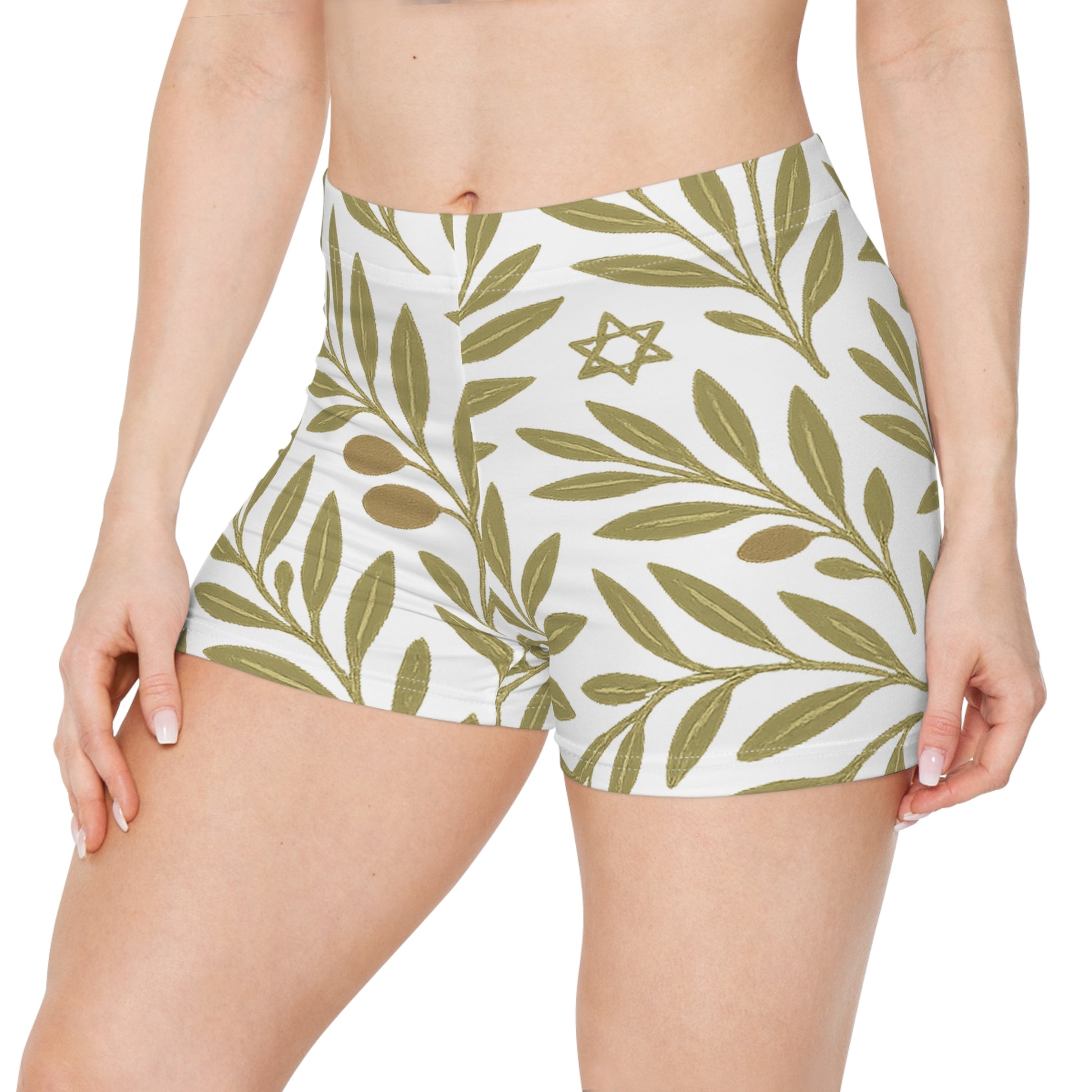 Olive Bloom Women's Shorts (AOP) - American Zionist