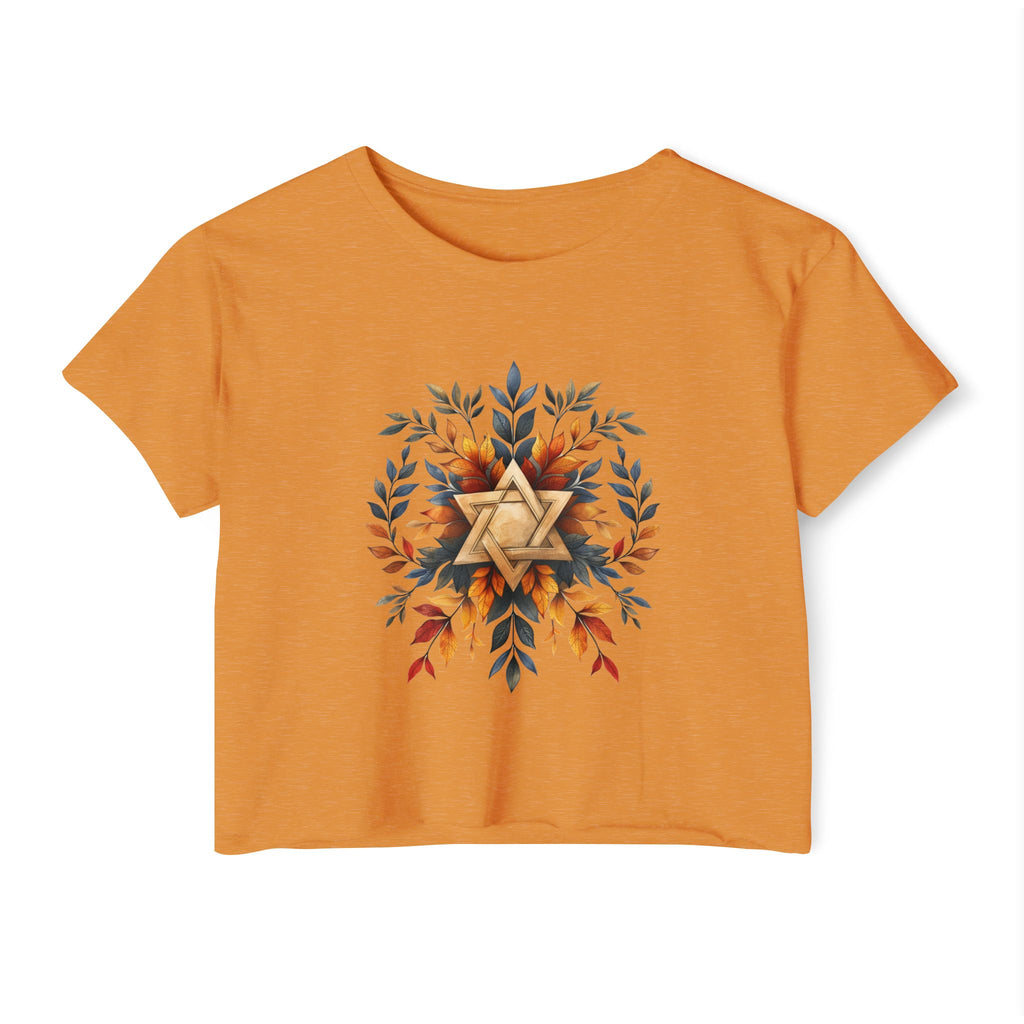 Star of David Wreath Women's Festival Crop Top - American Zionist
