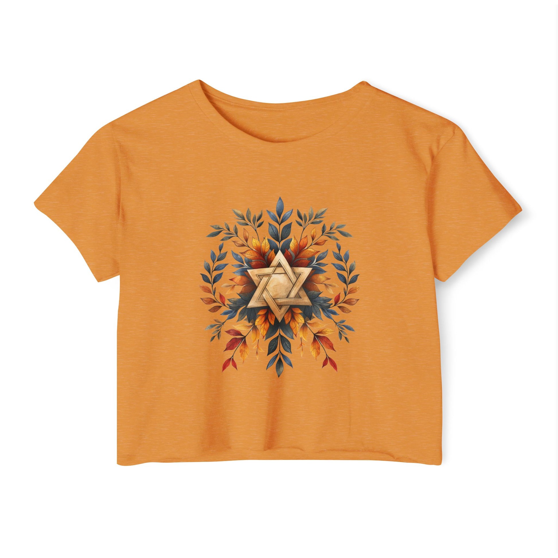Star of David Wreath Women's Festival Crop Top - American Zionist
