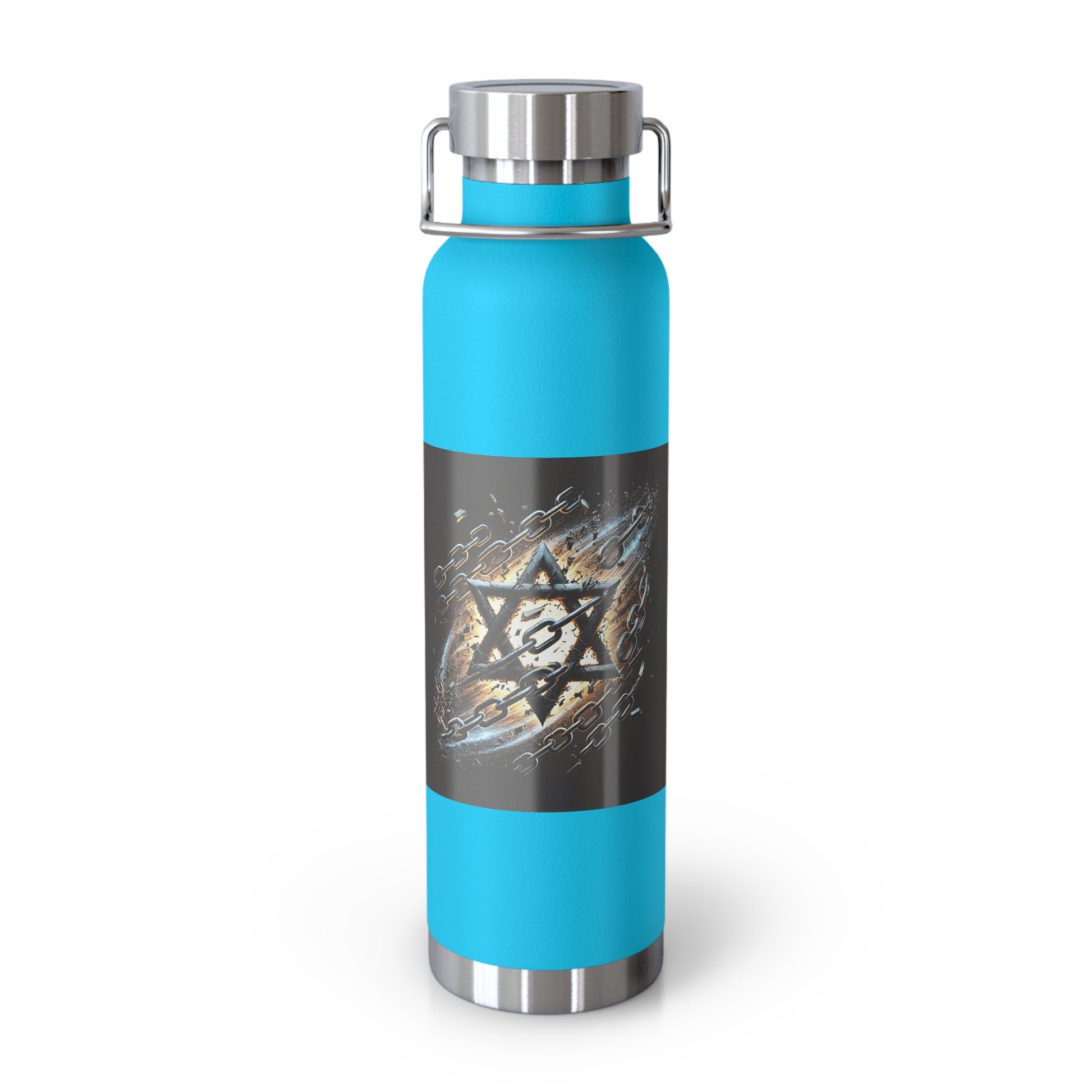 Galaxy Star of David Copper Vacuum Insulated Bottle, 22oz - American Zionist
