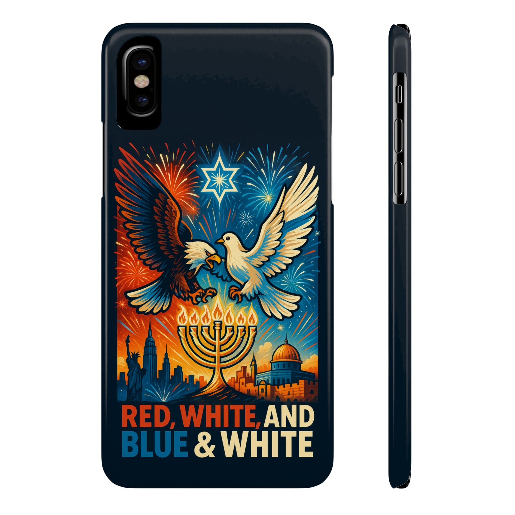 Red White and Blue Slim Phone Cases - American Zionist