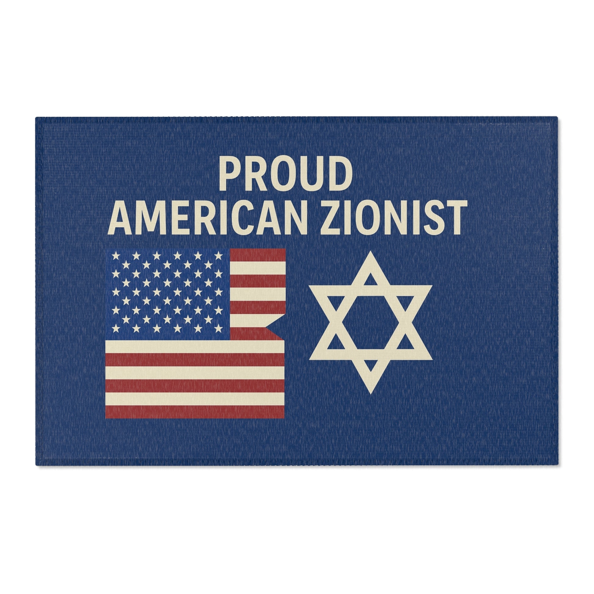 Blue Proud American Zionist Area Rugs - American Zionist