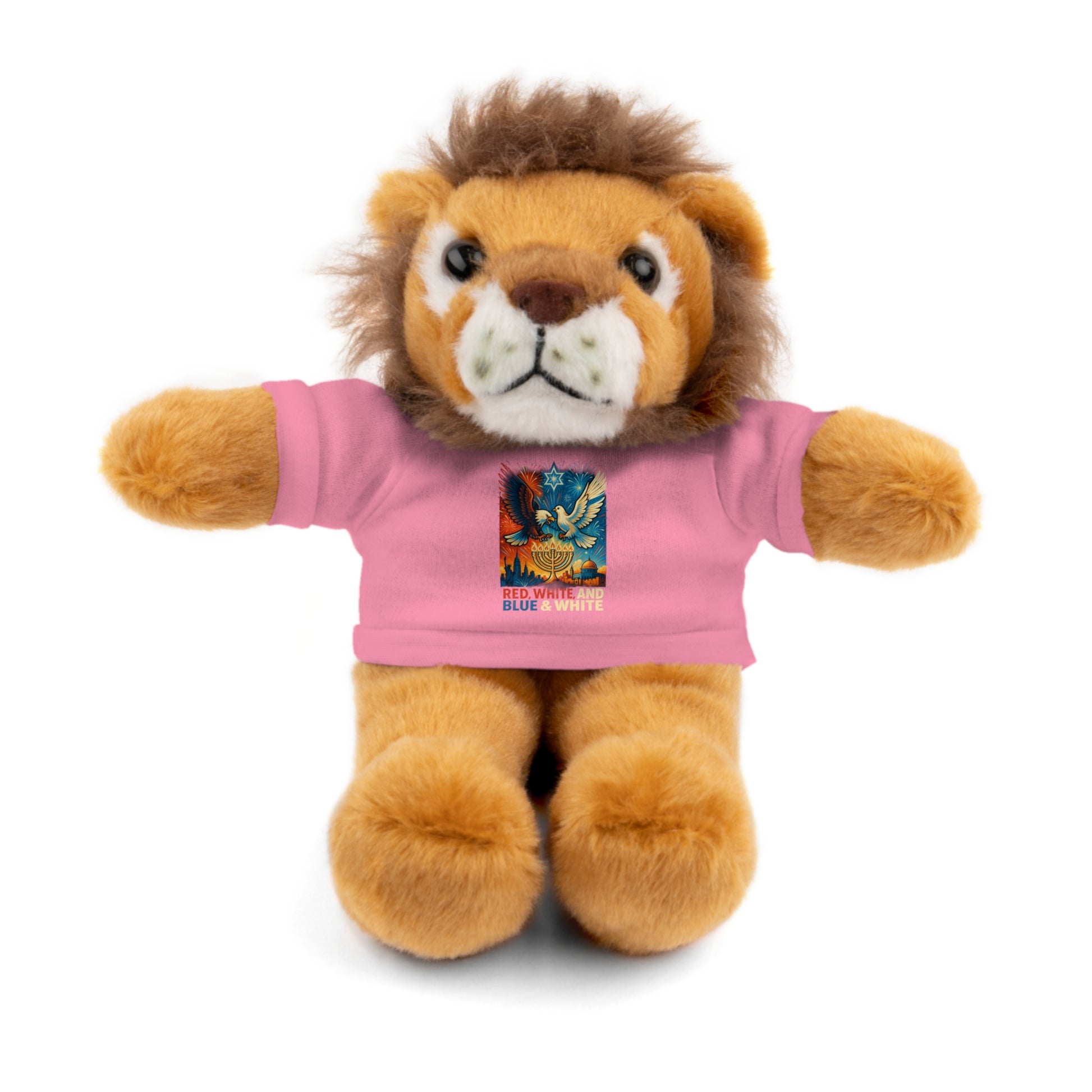 Red White and Blue Stuffed Animals with Tee - American Zionist