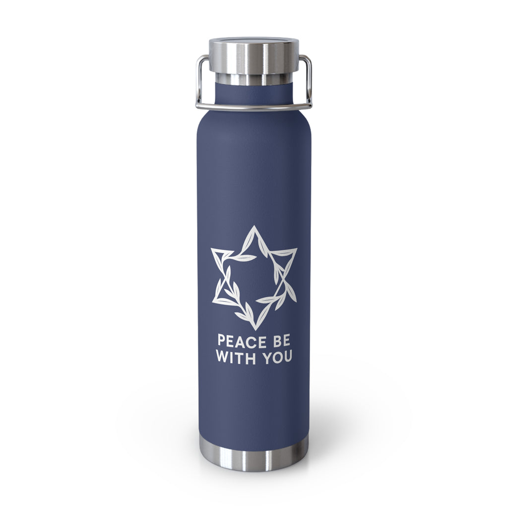 Peacewoven Star Copper Vacuum Insulated Bottle, 22oz - American Zionist