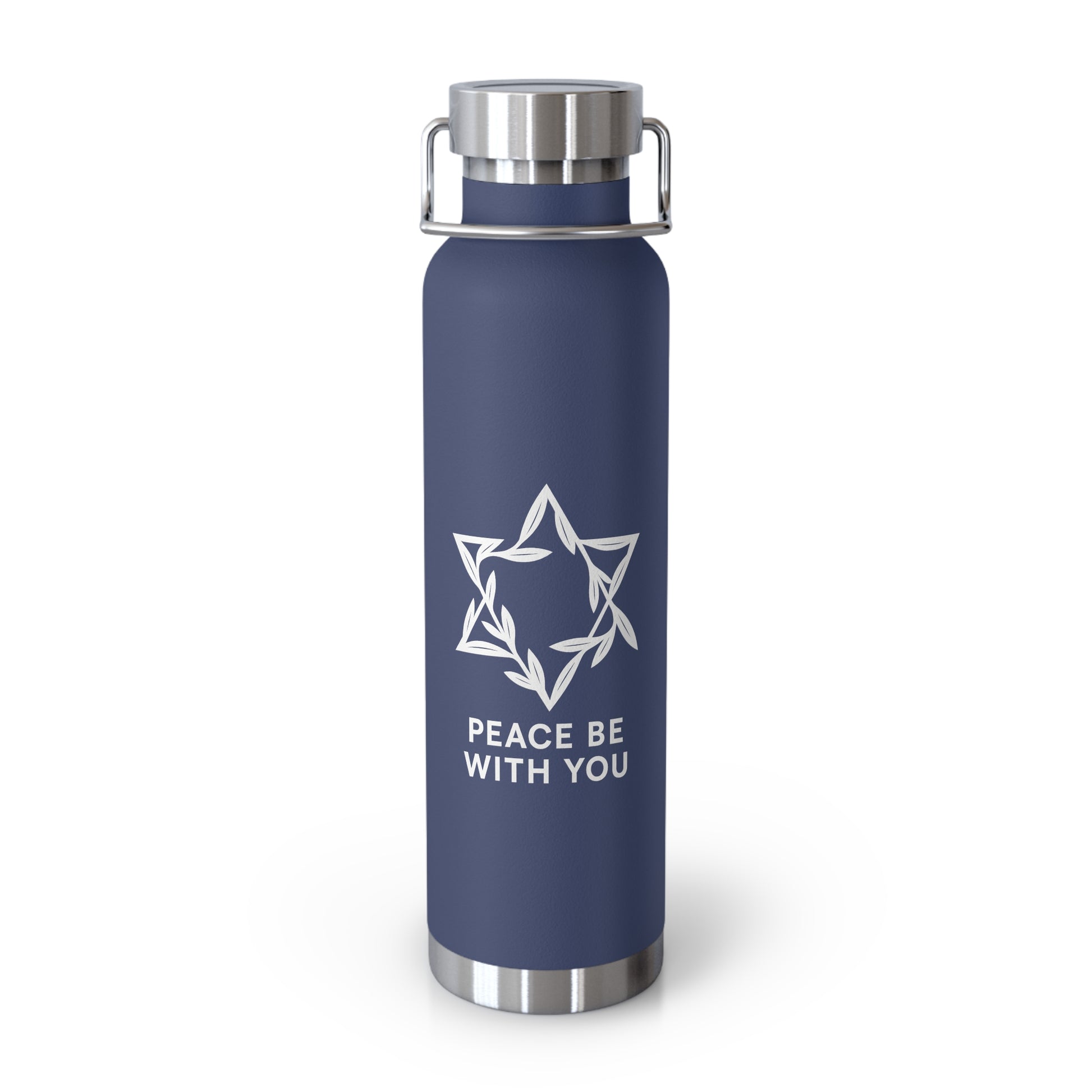 Peacewoven Star Copper Vacuum Insulated Bottle, 22oz - American Zionist