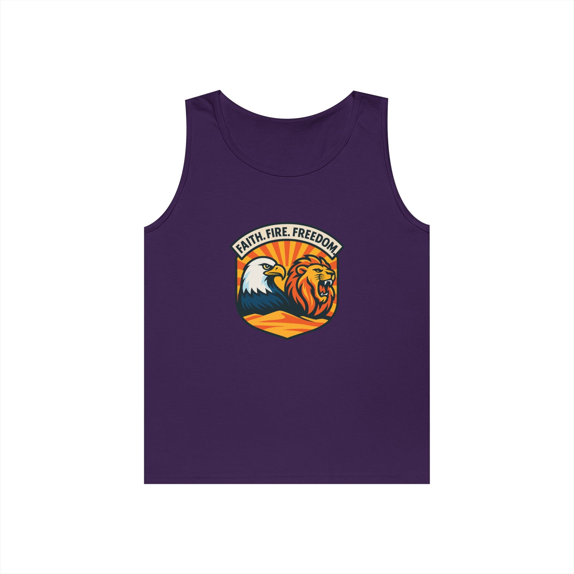Lions Eagles Rise Unisex Heavy Cotton Tank Top - American Zionist