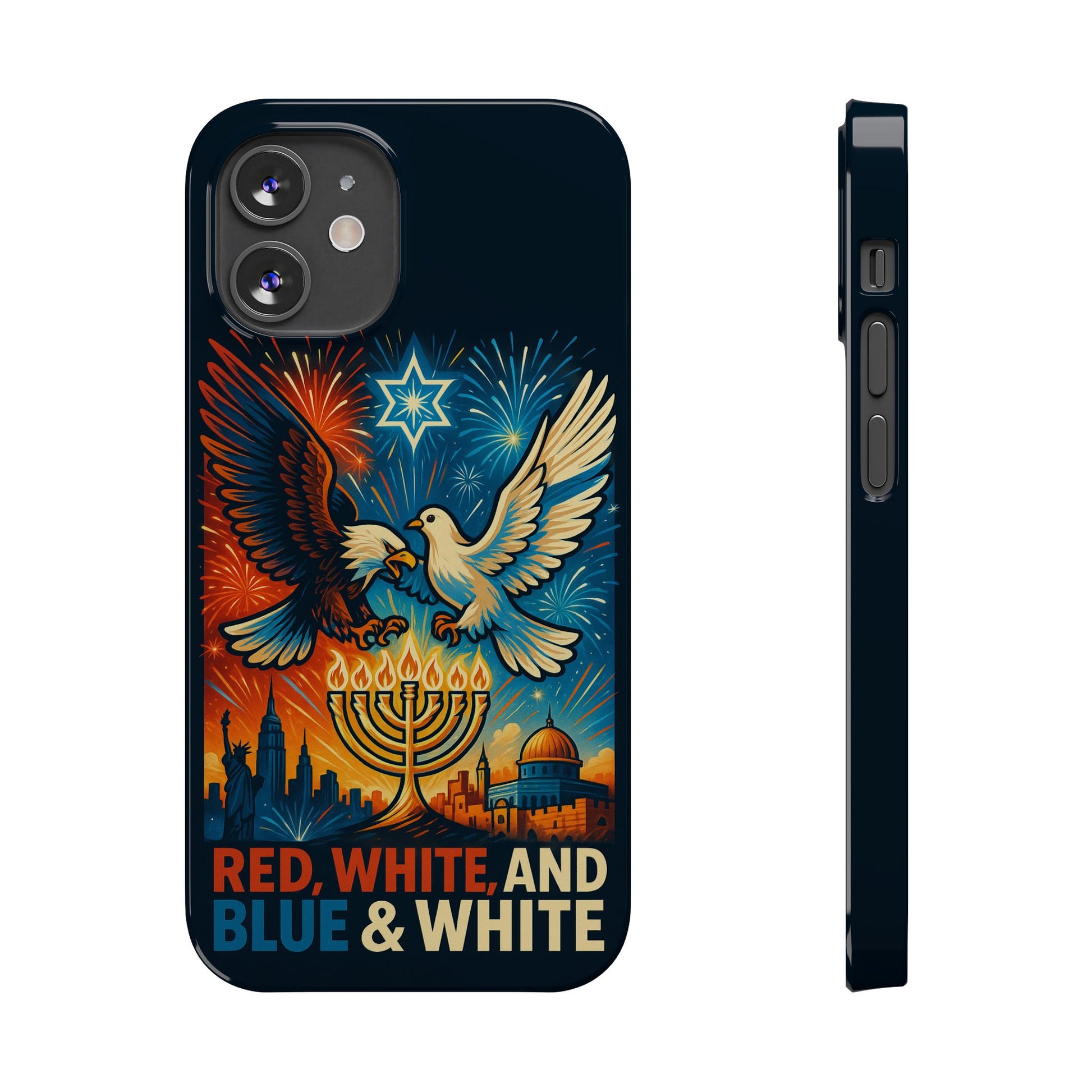 Red White and Blue Slim Phone Cases - American Zionist