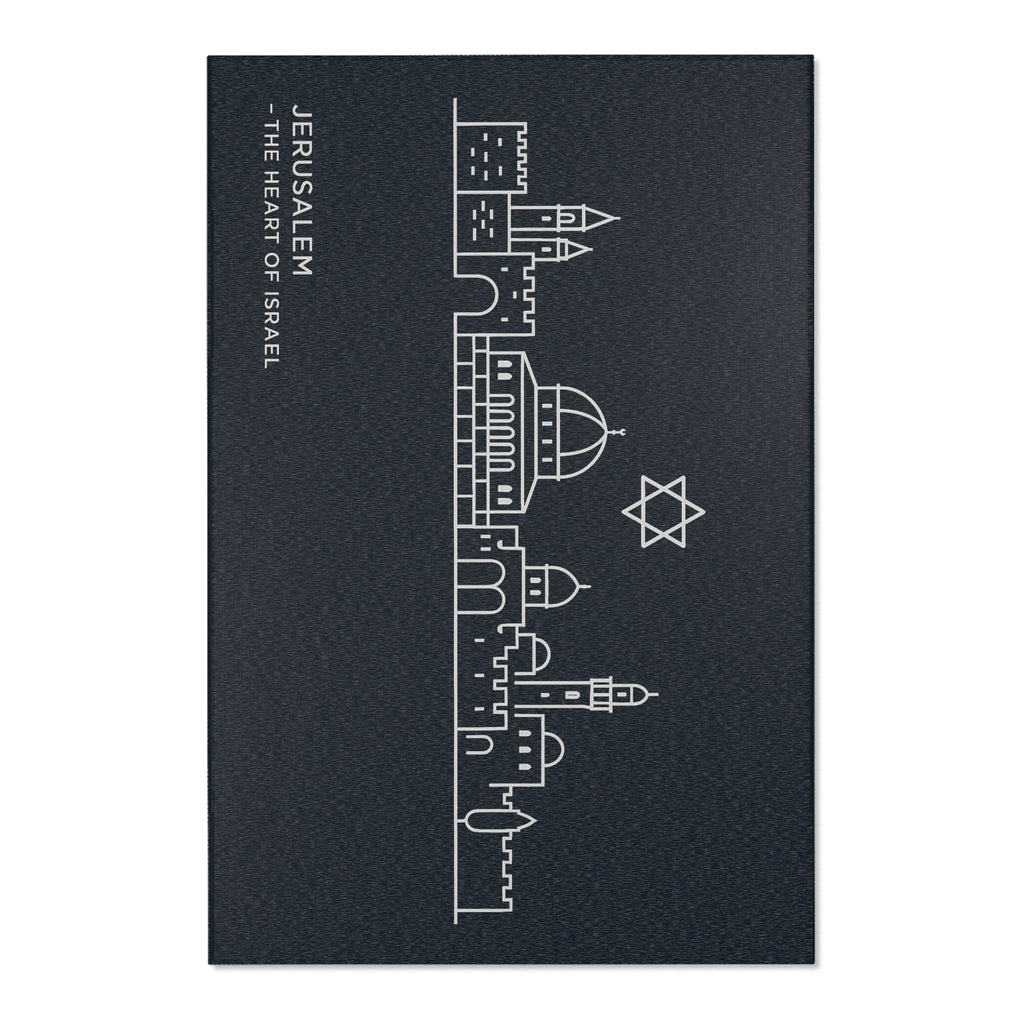 Jerusalem The Heart Of Israel Area Rugs - American Zionist