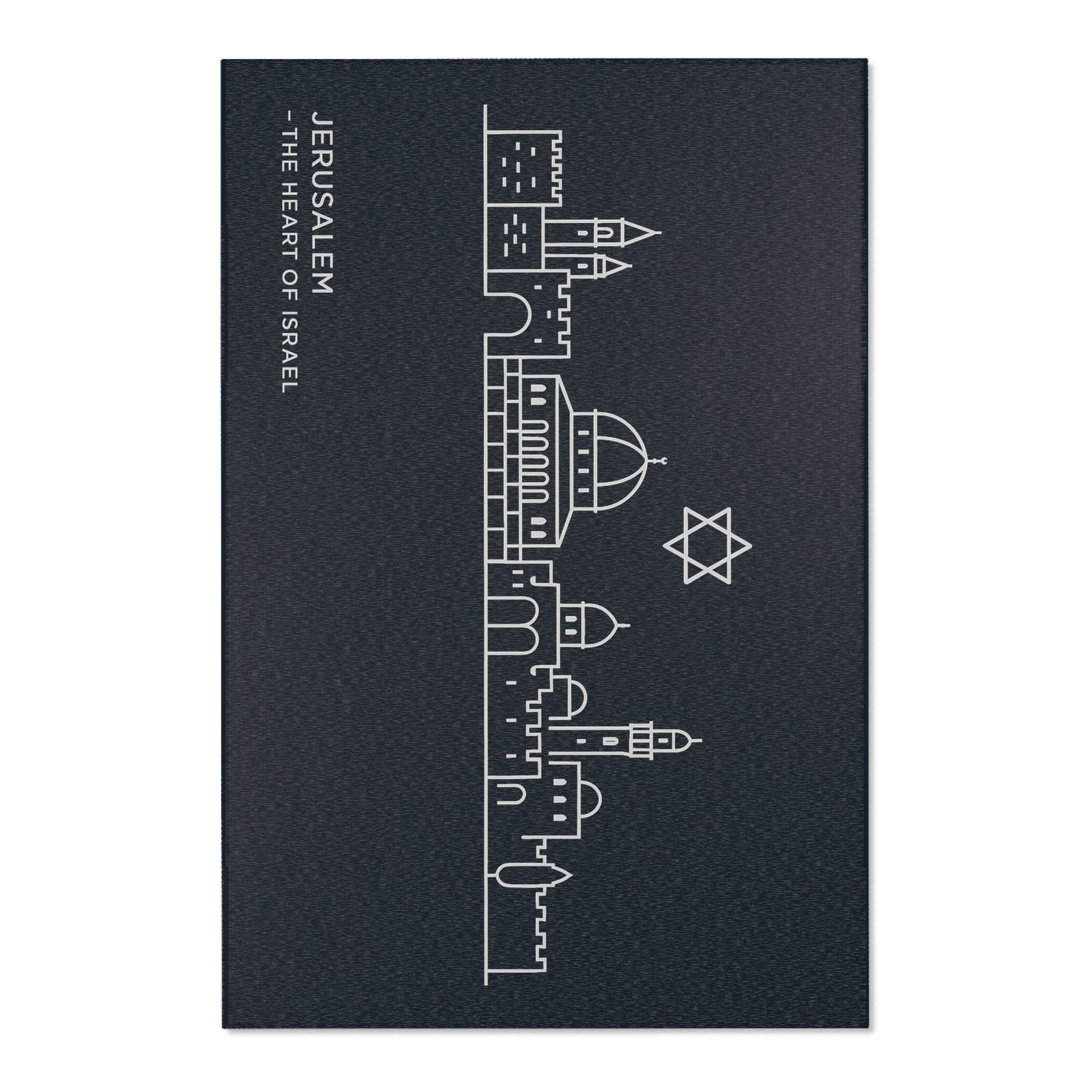 Jerusalem The Heart Of Israel Area Rugs - American Zionist