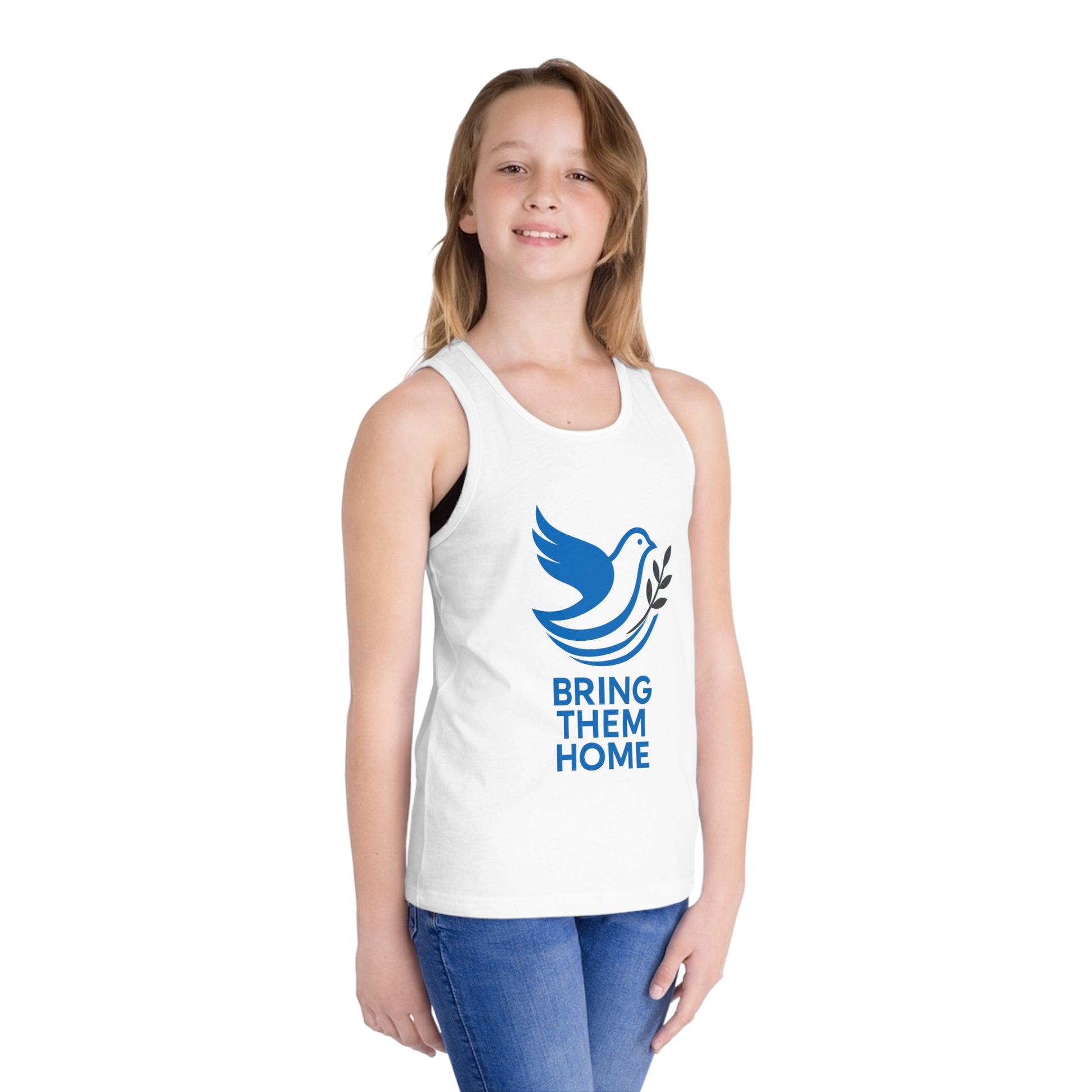 Dove Bring Them Home Kid's Jersey Tank Top - American Zionist