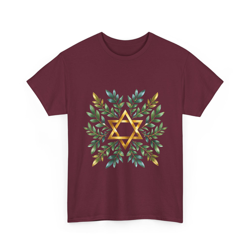 Star of David Wreath Unisex Heavy Cotton Tee - American Zionist