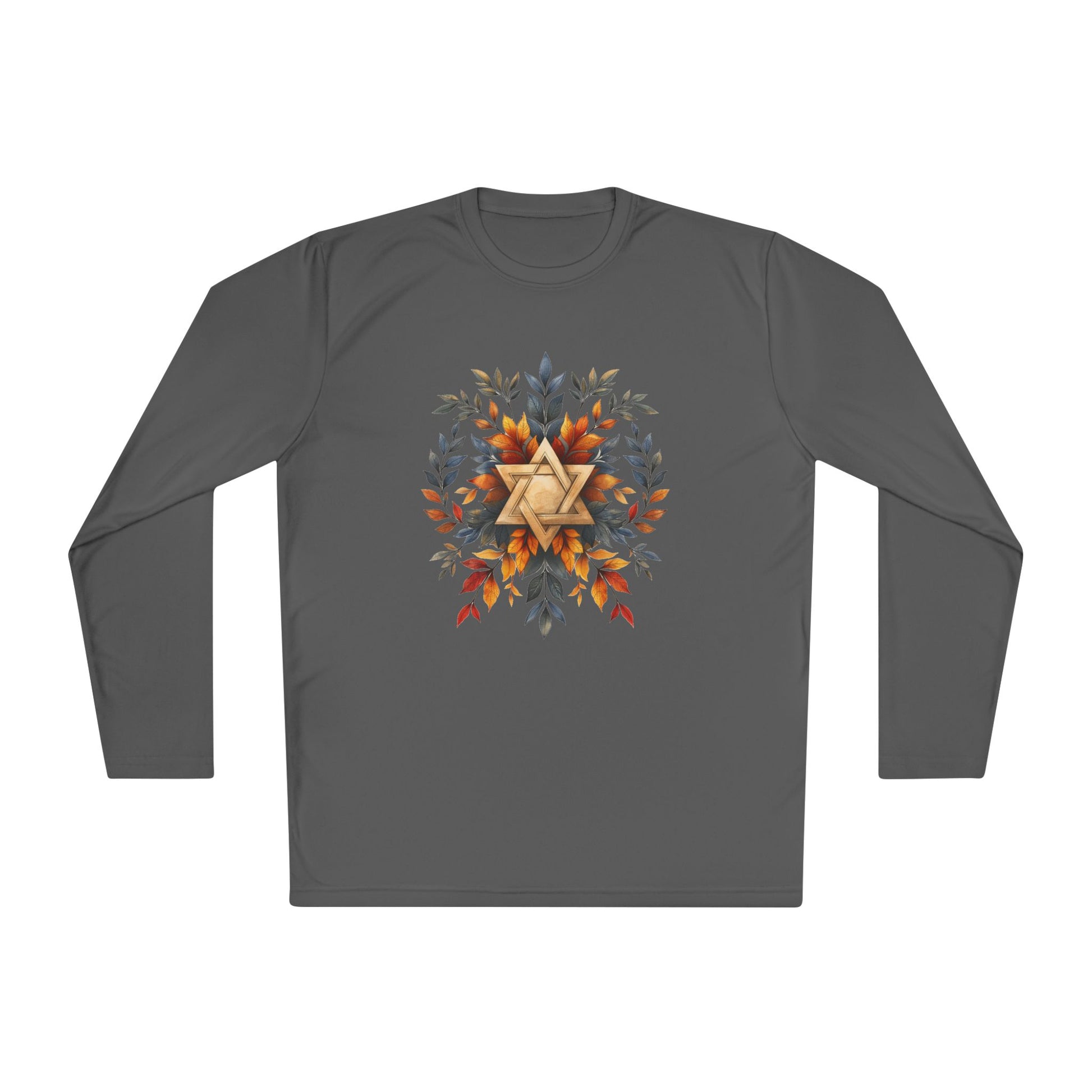 Star of David Wreath Unisex Lightweight Long Sleeve Tee - American Zionist