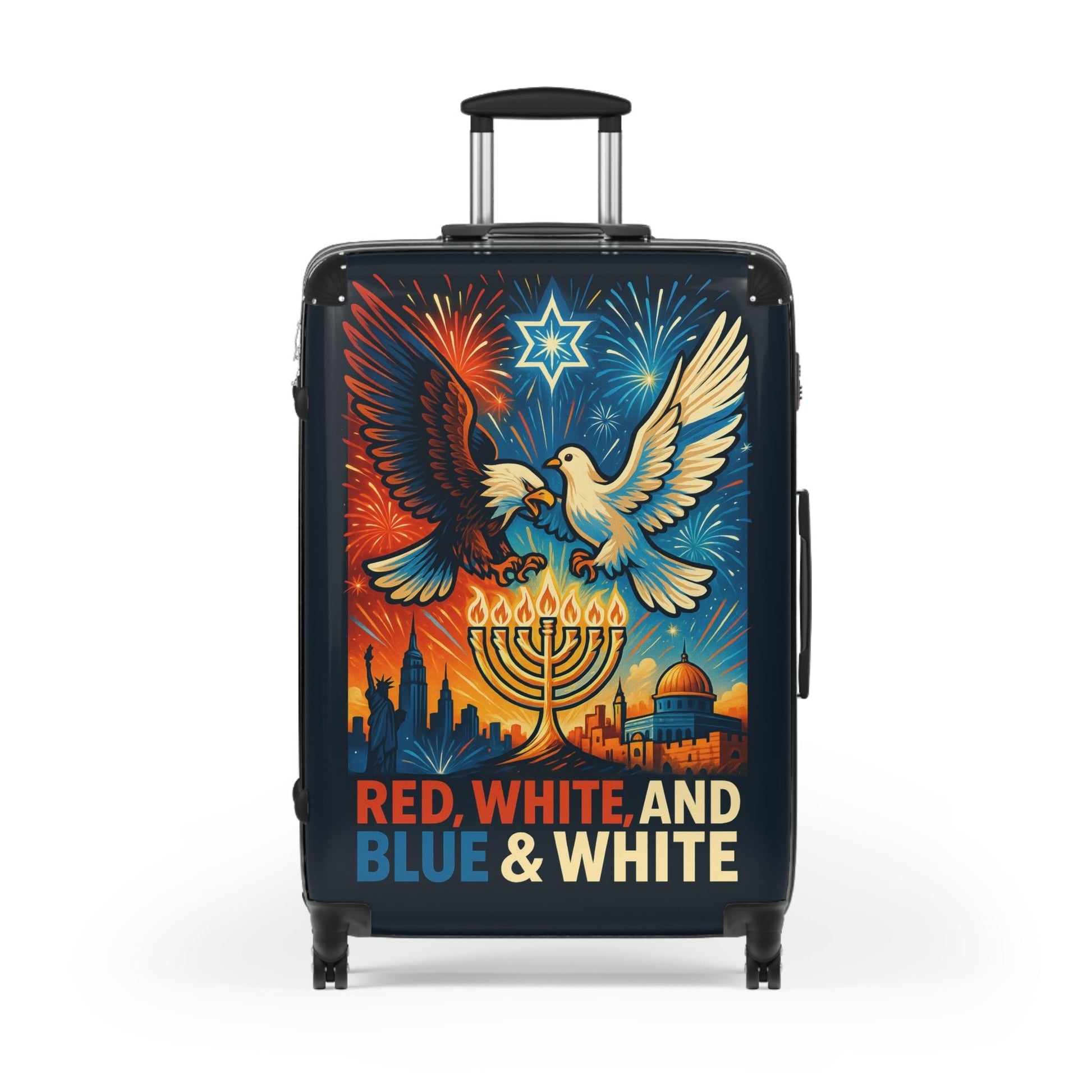 Red White and Blue Premium Suitcase - American Zionist