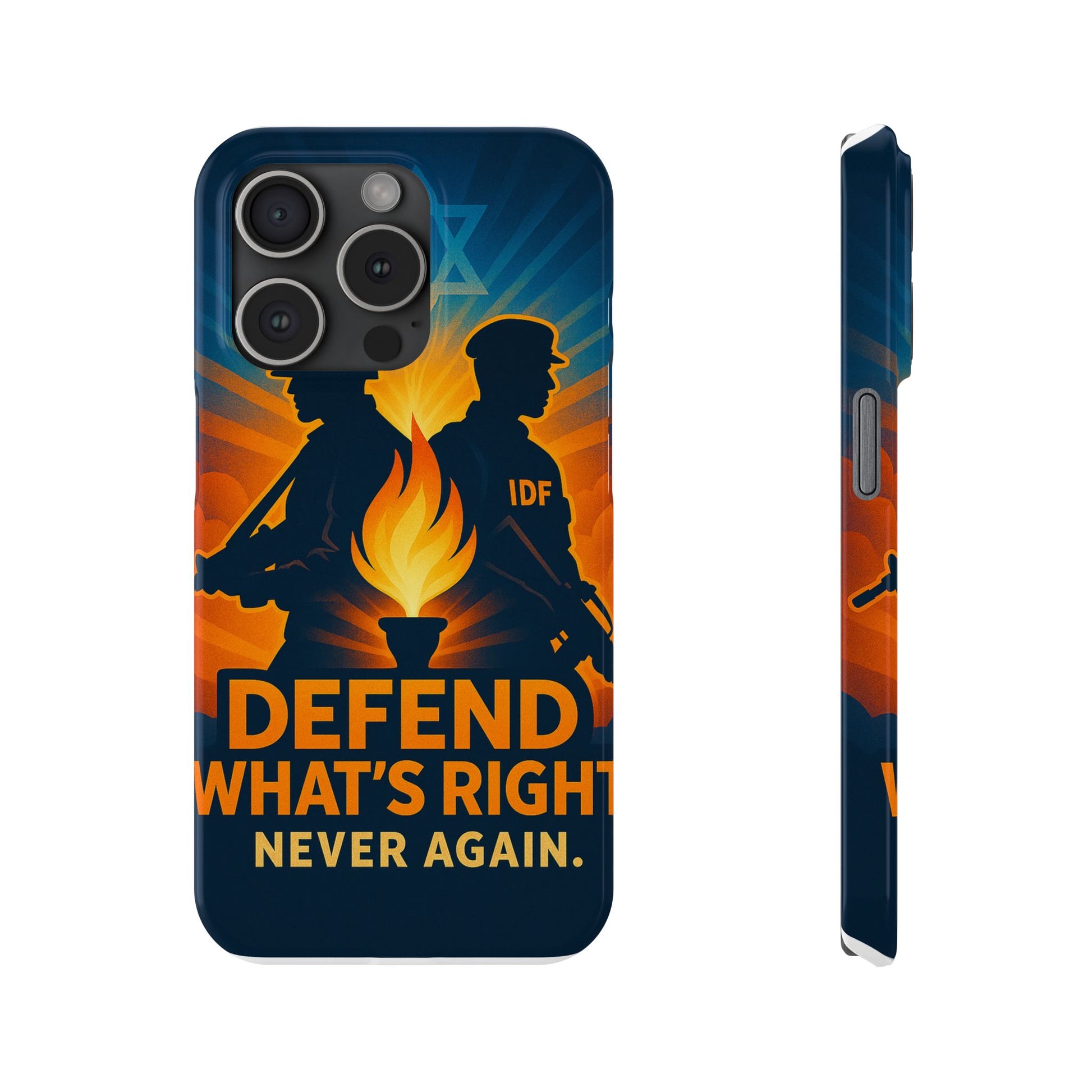 Defend What's Right Slim Phone Cases - American Zionist