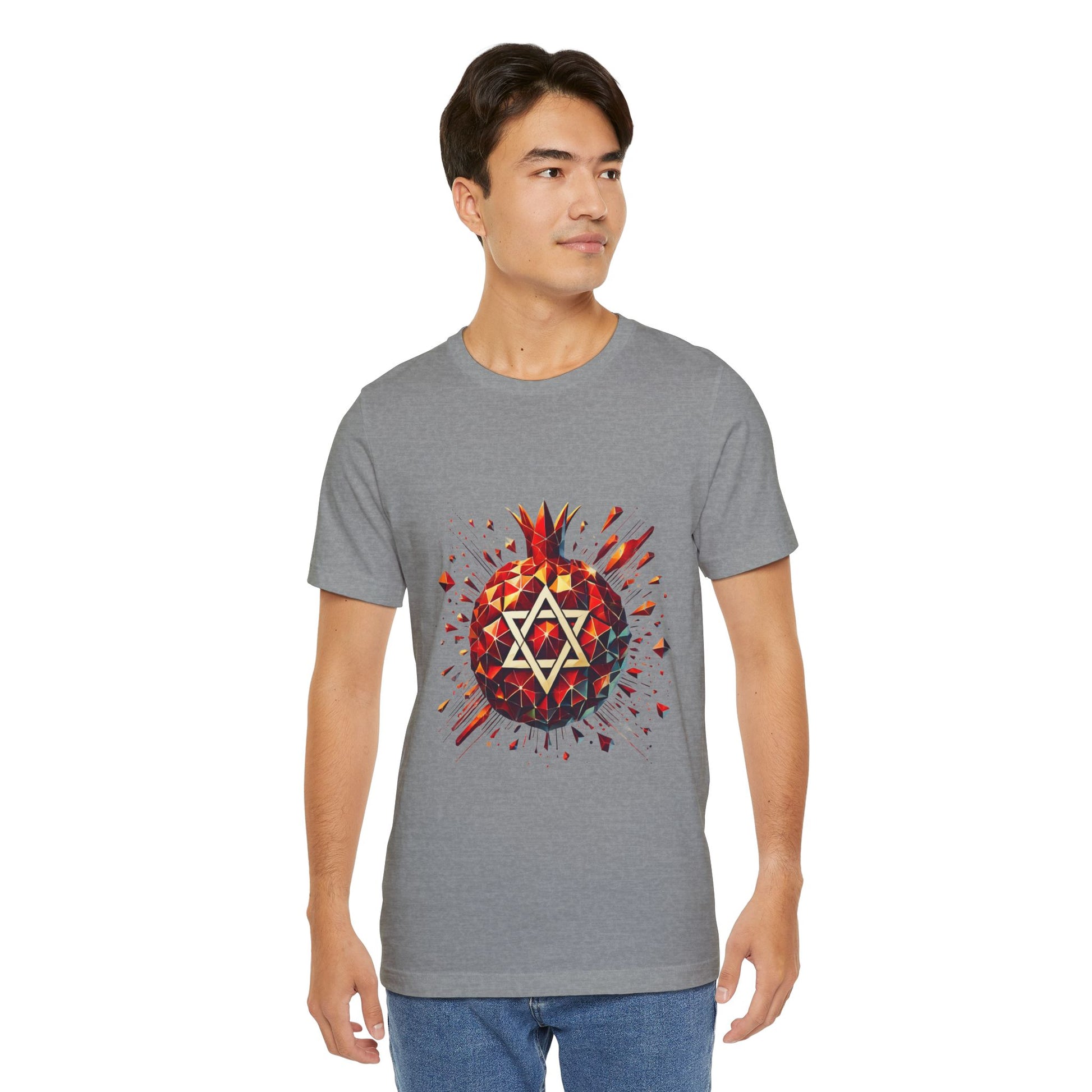 Pomegranate Star of David Unisex Jersey T-Shirt - American Zionist