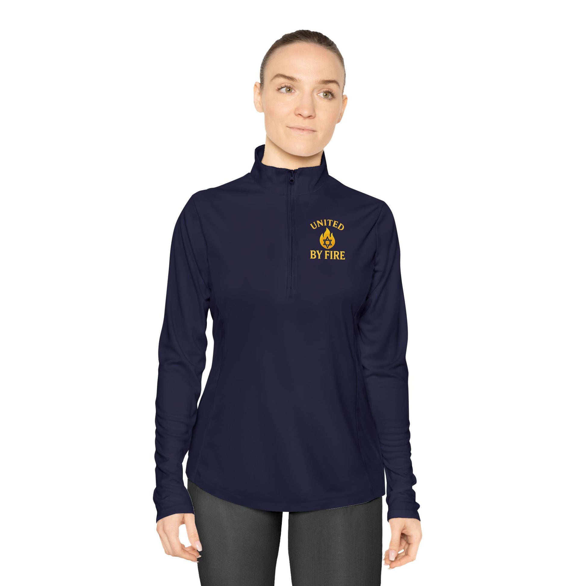 United by Fire Ladies Quarter - Zip Pullover - American Zionist
