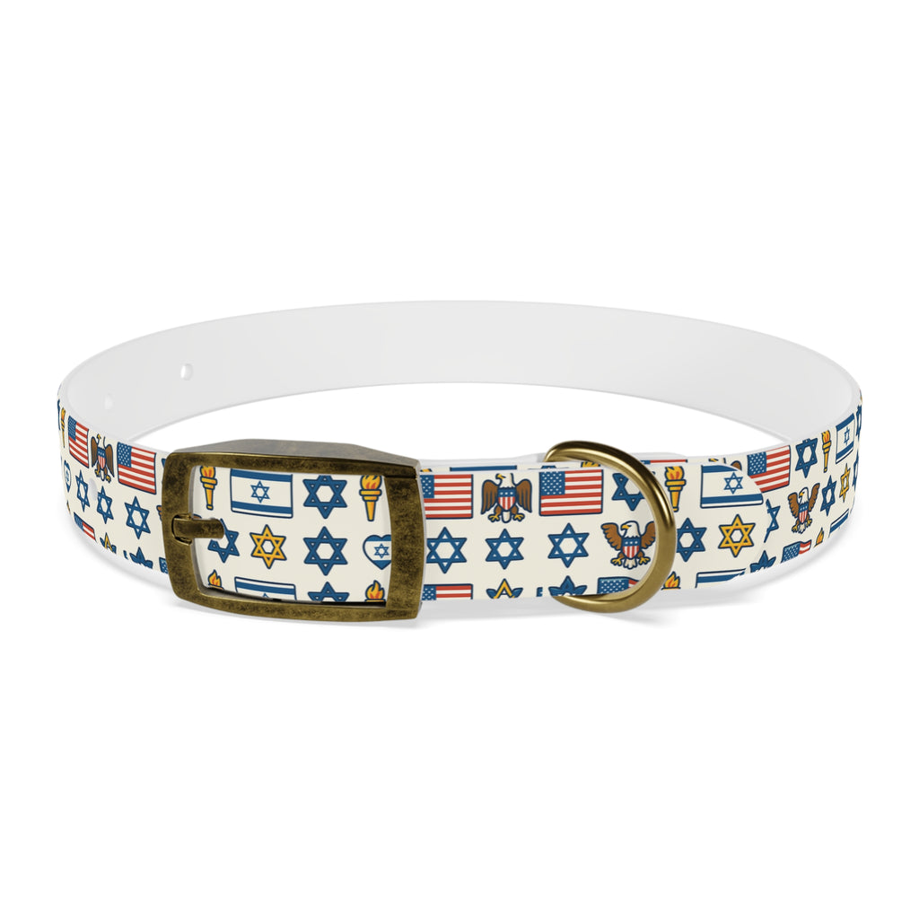 Symbols of Shared Freedom Dog Collar - American Zionist