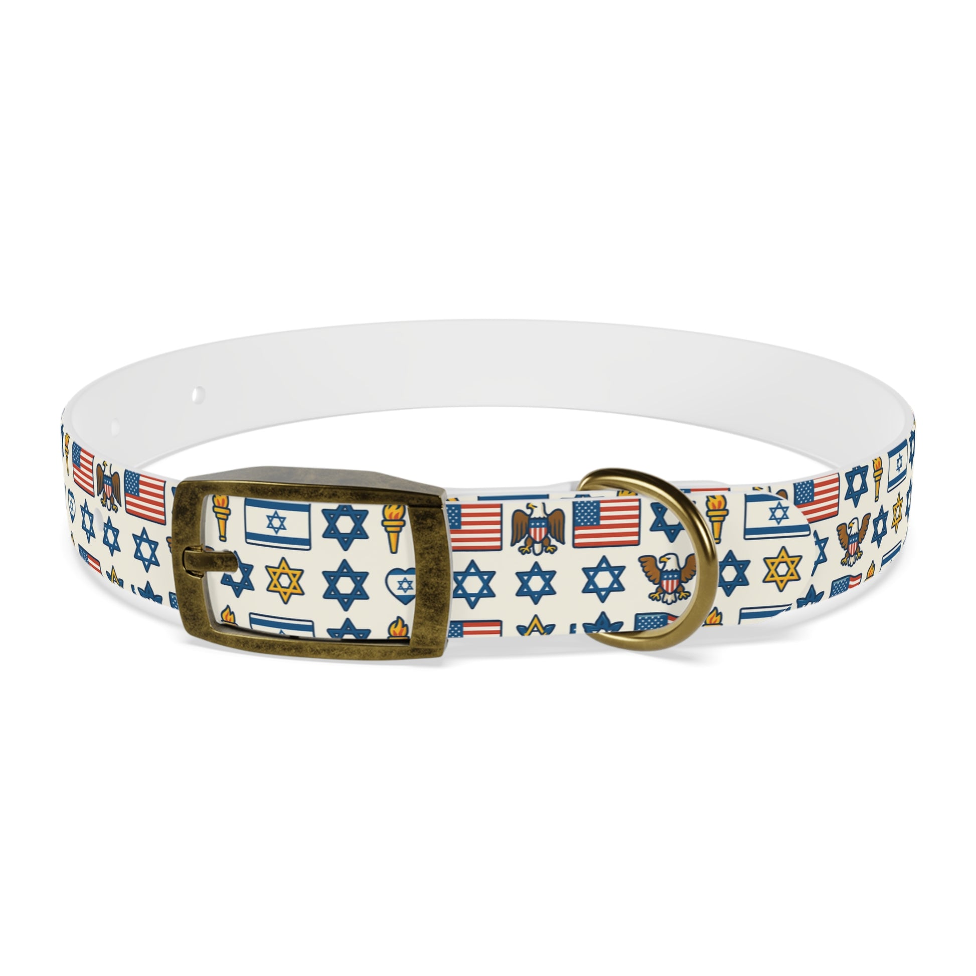 Symbols of Shared Freedom Dog Collar - American Zionist