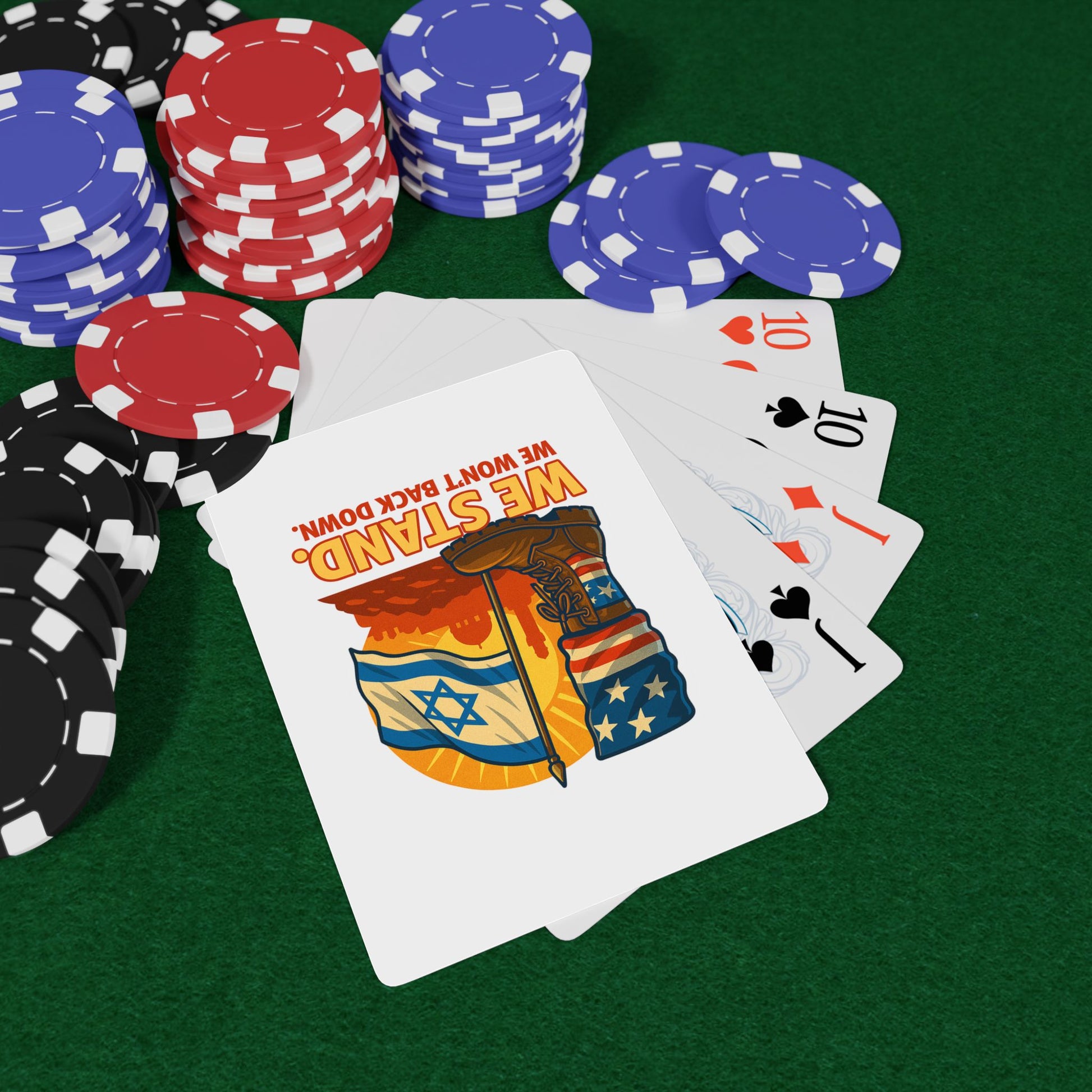 We Stand Poker Playing Cards - American Zionist