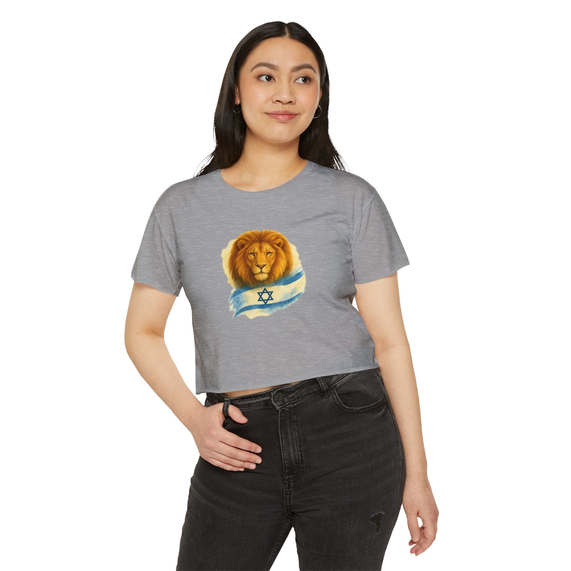 Lion Of Israel Women's Festival Crop Top - American Zionist