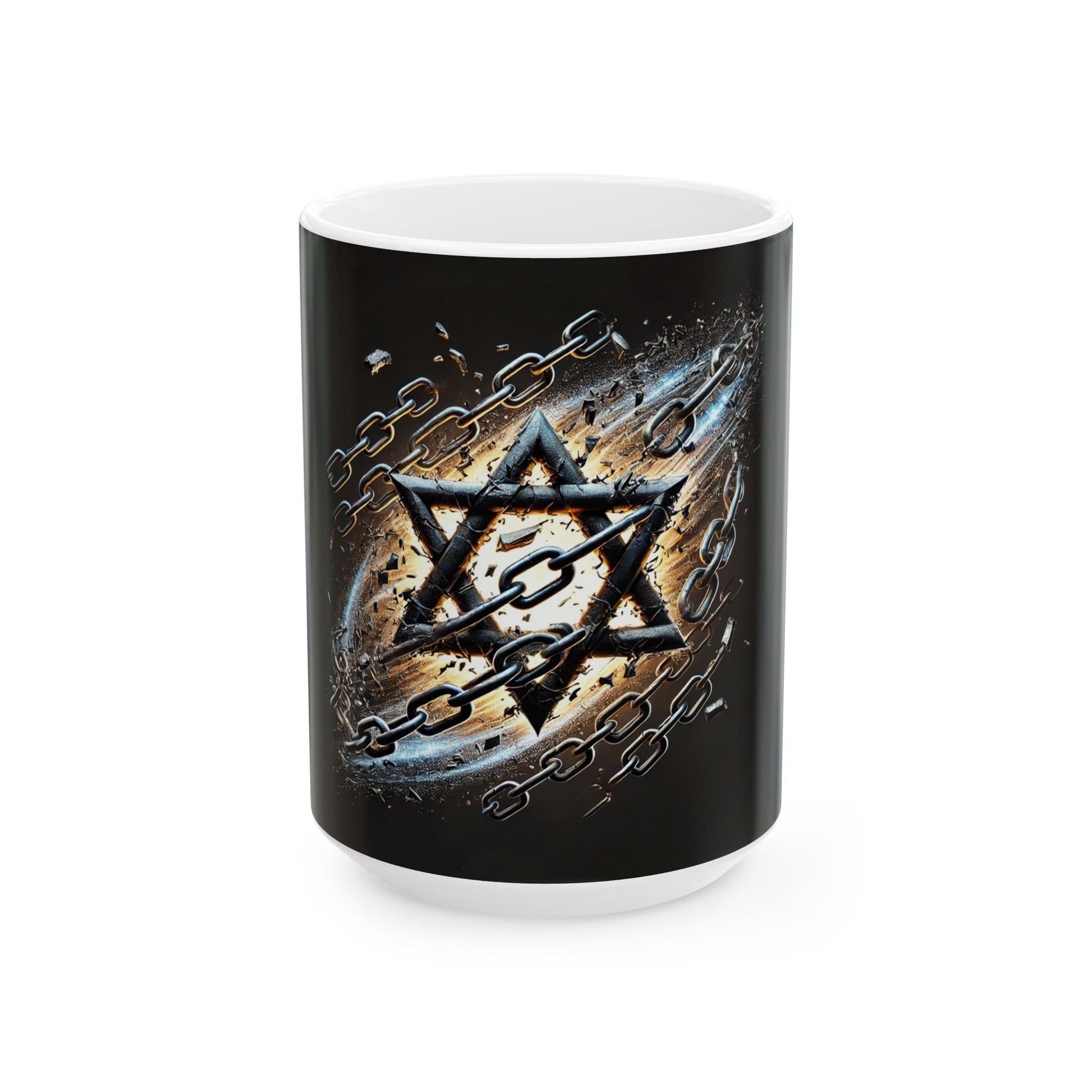 Galaxy Star of David Ceramic Mug 11oz, 15oz