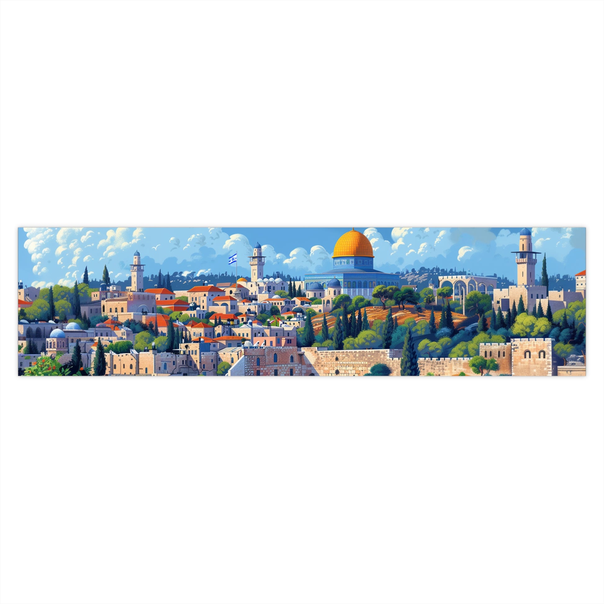 Jerusalem City Skyline Bumper Stickers - American Zionist