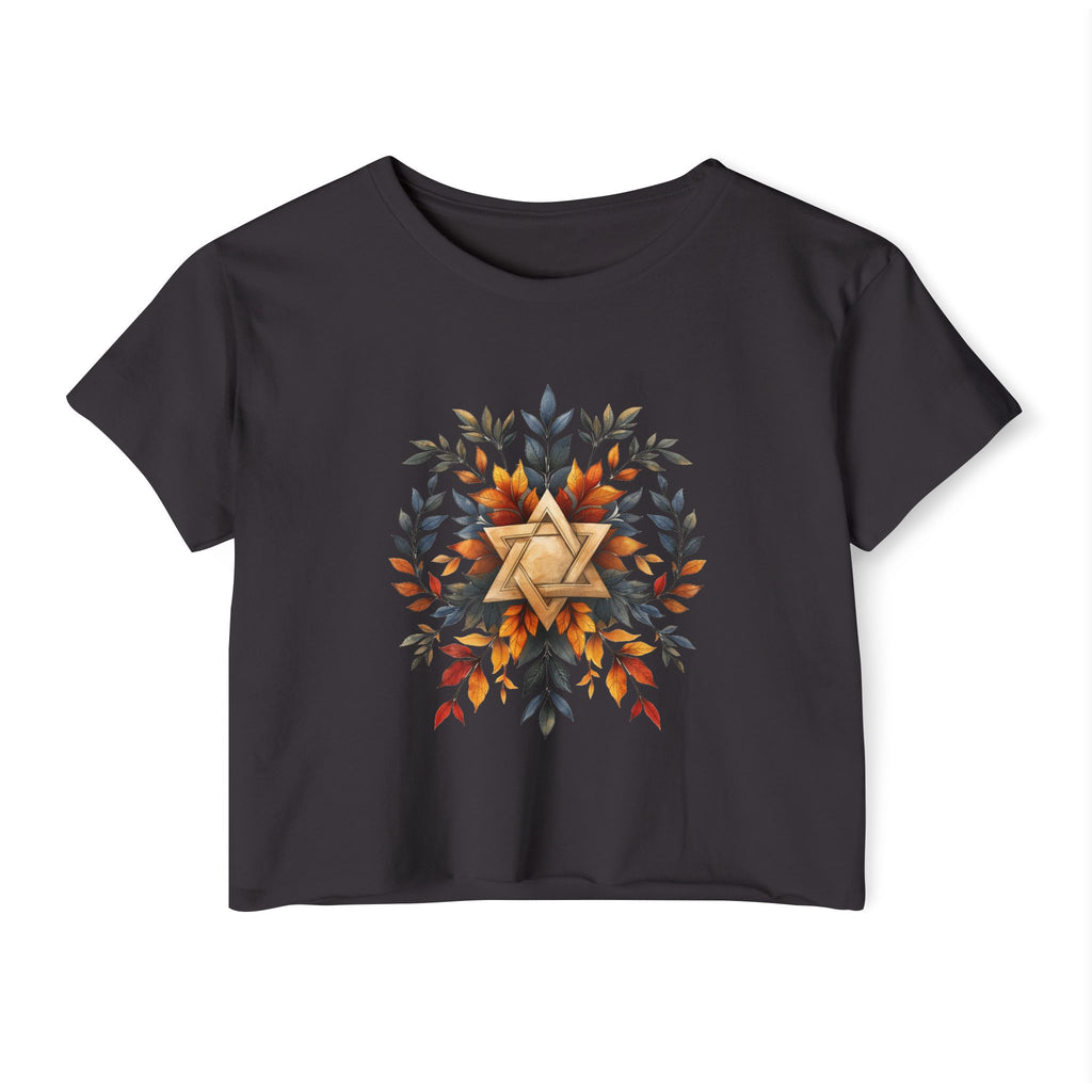 Star of David Wreath Women's Festival Crop Top - American Zionist