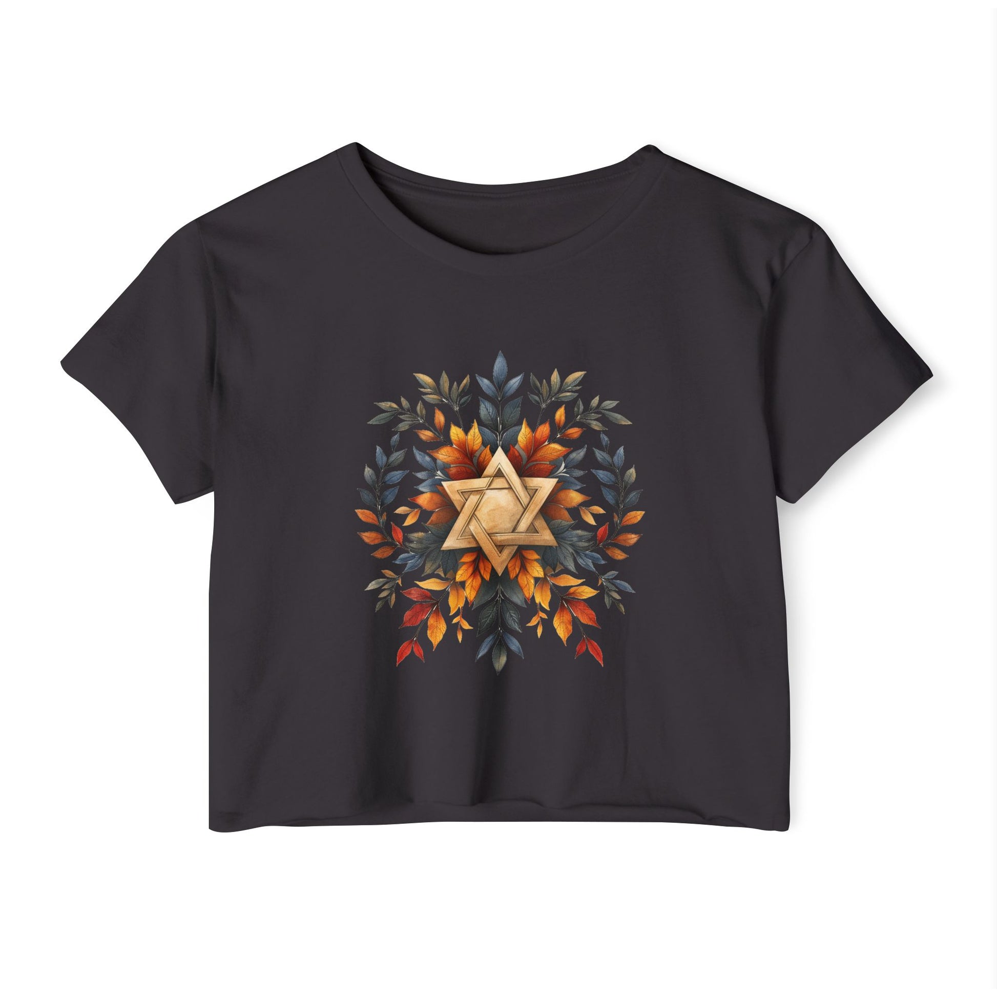 Star of David Wreath Women's Festival Crop Top - American Zionist