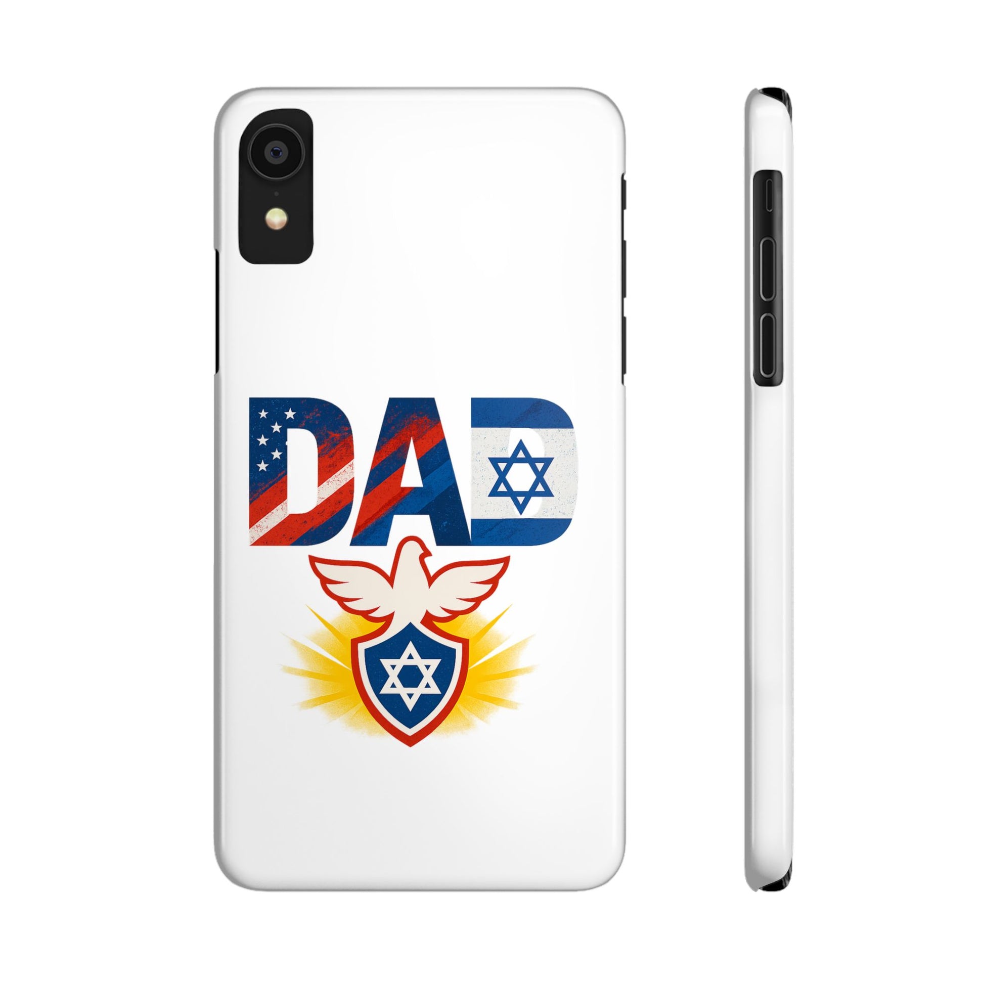 Patriotic Dad Slim Phone Cases - American Zionist