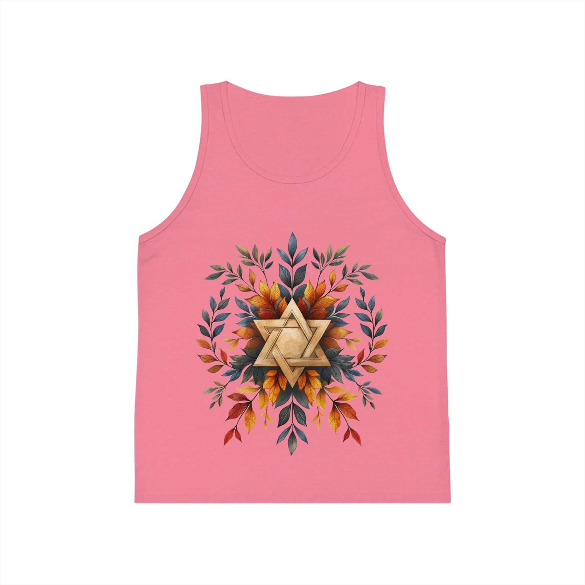 Star of David Wreath Kid's Jersey Tank Top - American Zionist