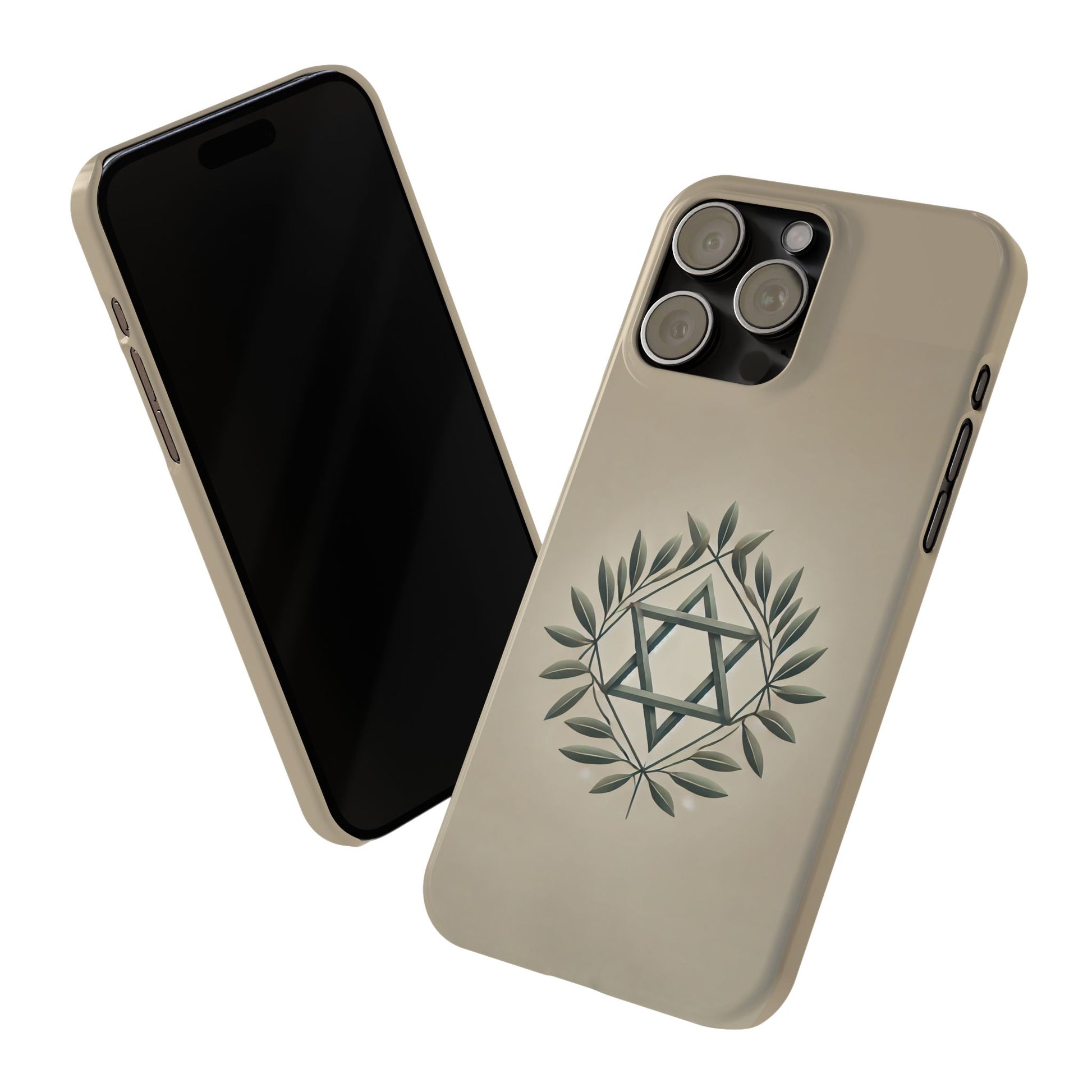 Olive and Star of David Slim Phone Cases - American Zionist