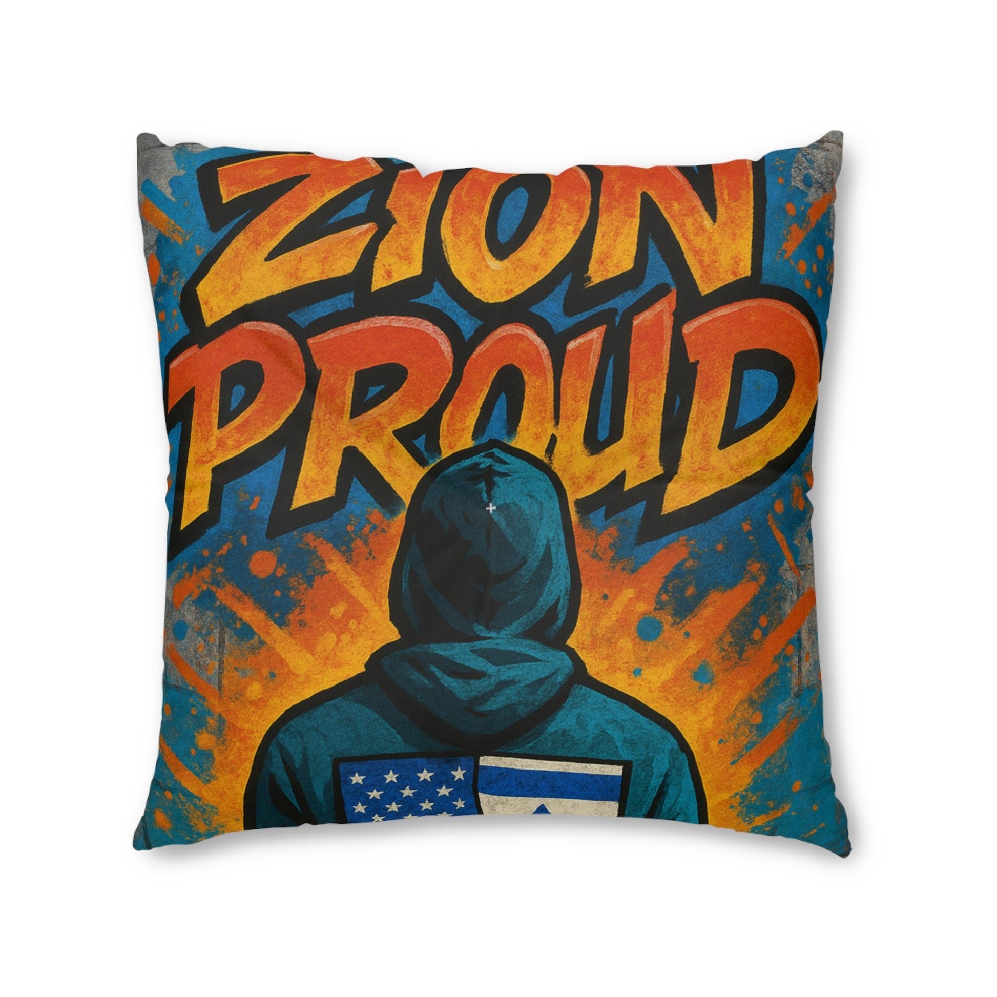 Zion Proud Tufted Floor Pillow, Square - American Zionist
