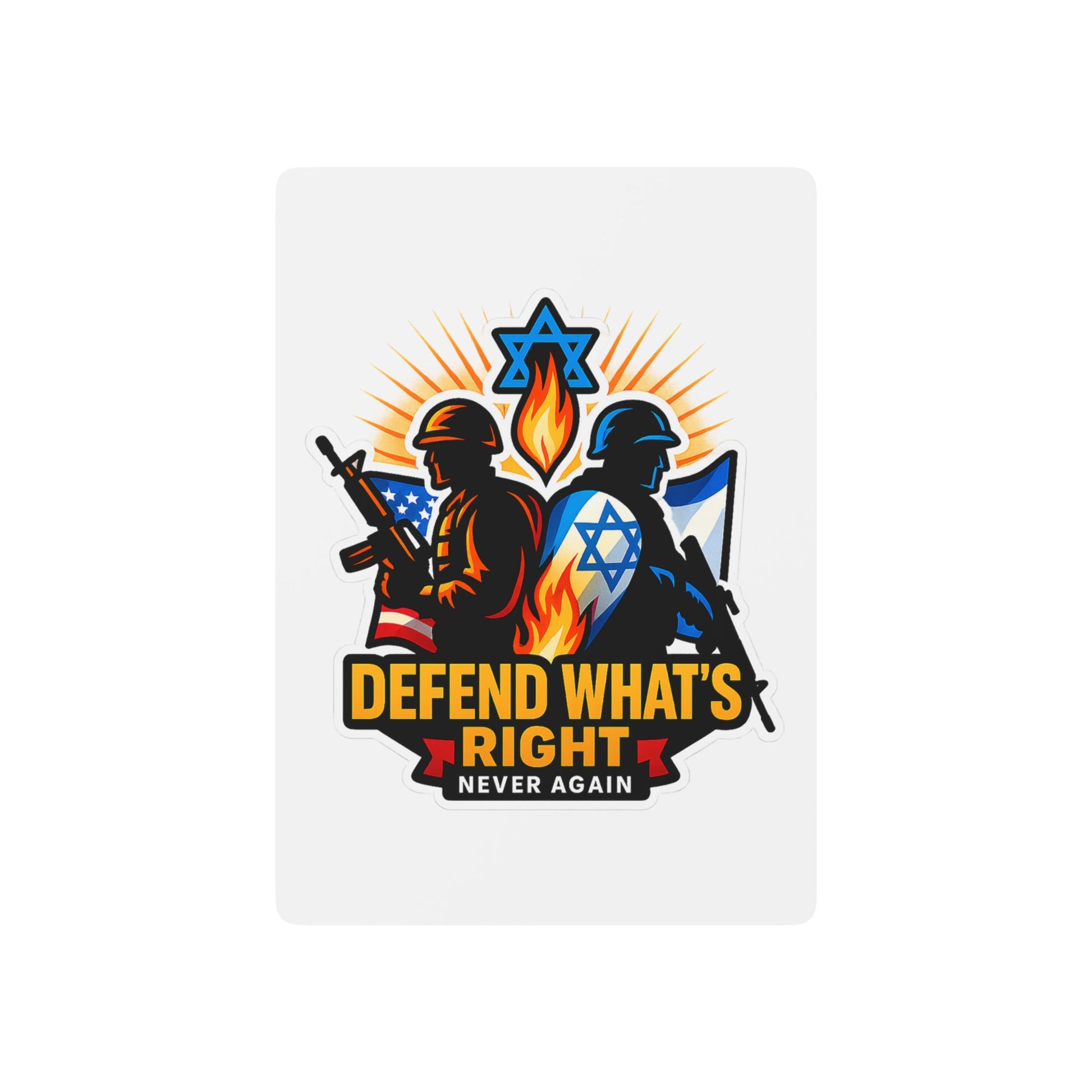 Defend What's Right Poker Playing Cards - American Zionist